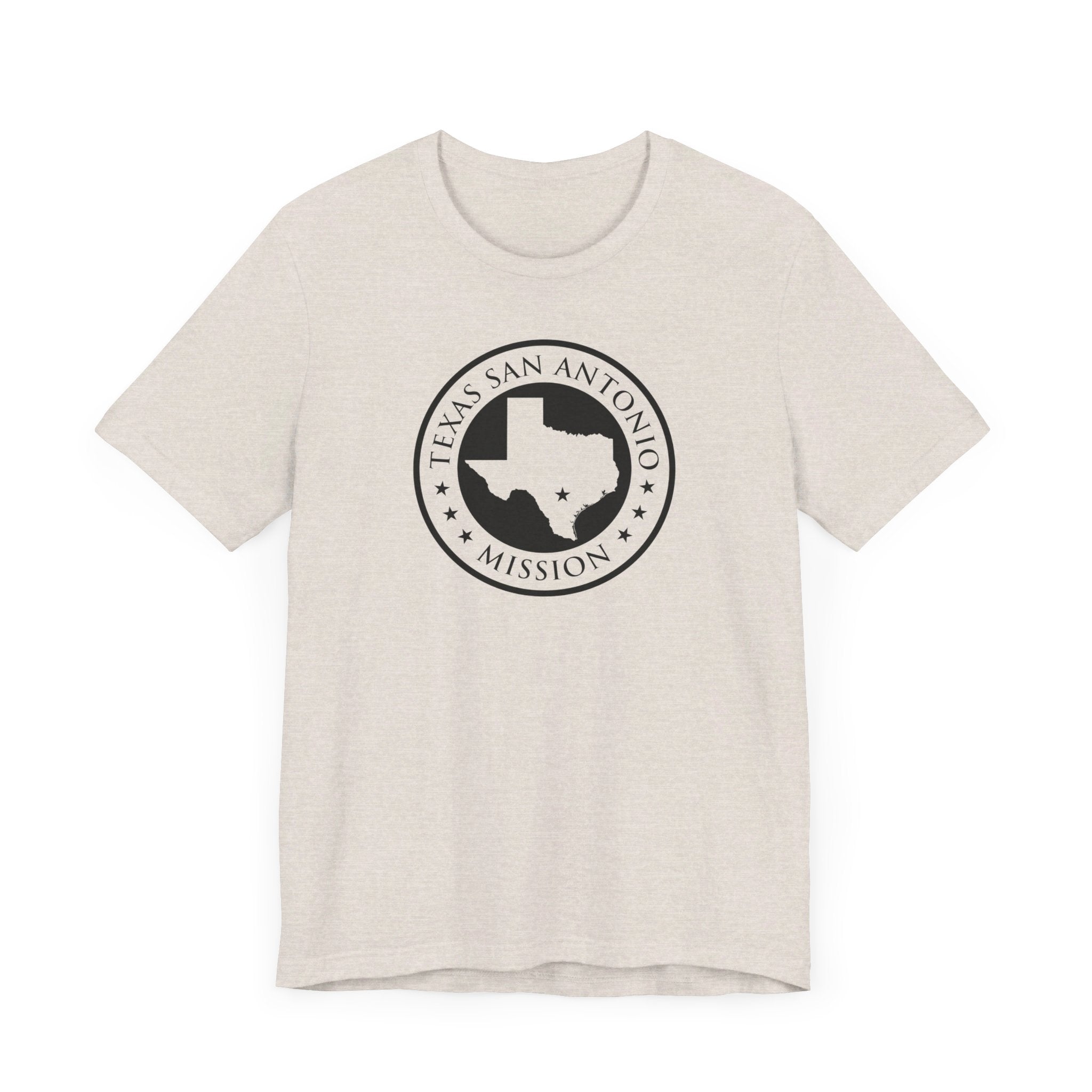Texas San Antonio Mission Circular Monochrome Logo T-Shirt - Mission Wishlist - LDS Missionary Gift Store