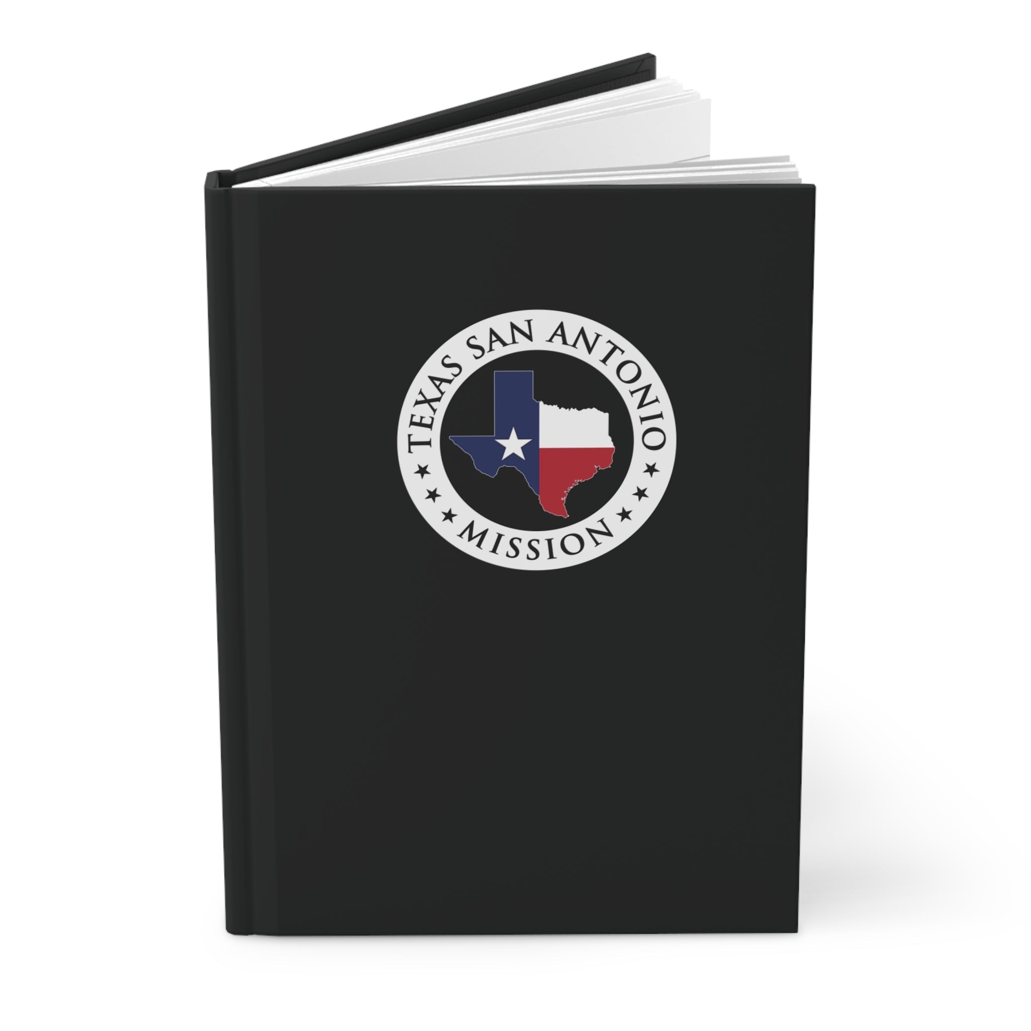 Texas San Antonio Mission Logo Design Black Hardcover Journal Matte - Latter-Day Saint LDS Missionary Gift - Book of Mormon