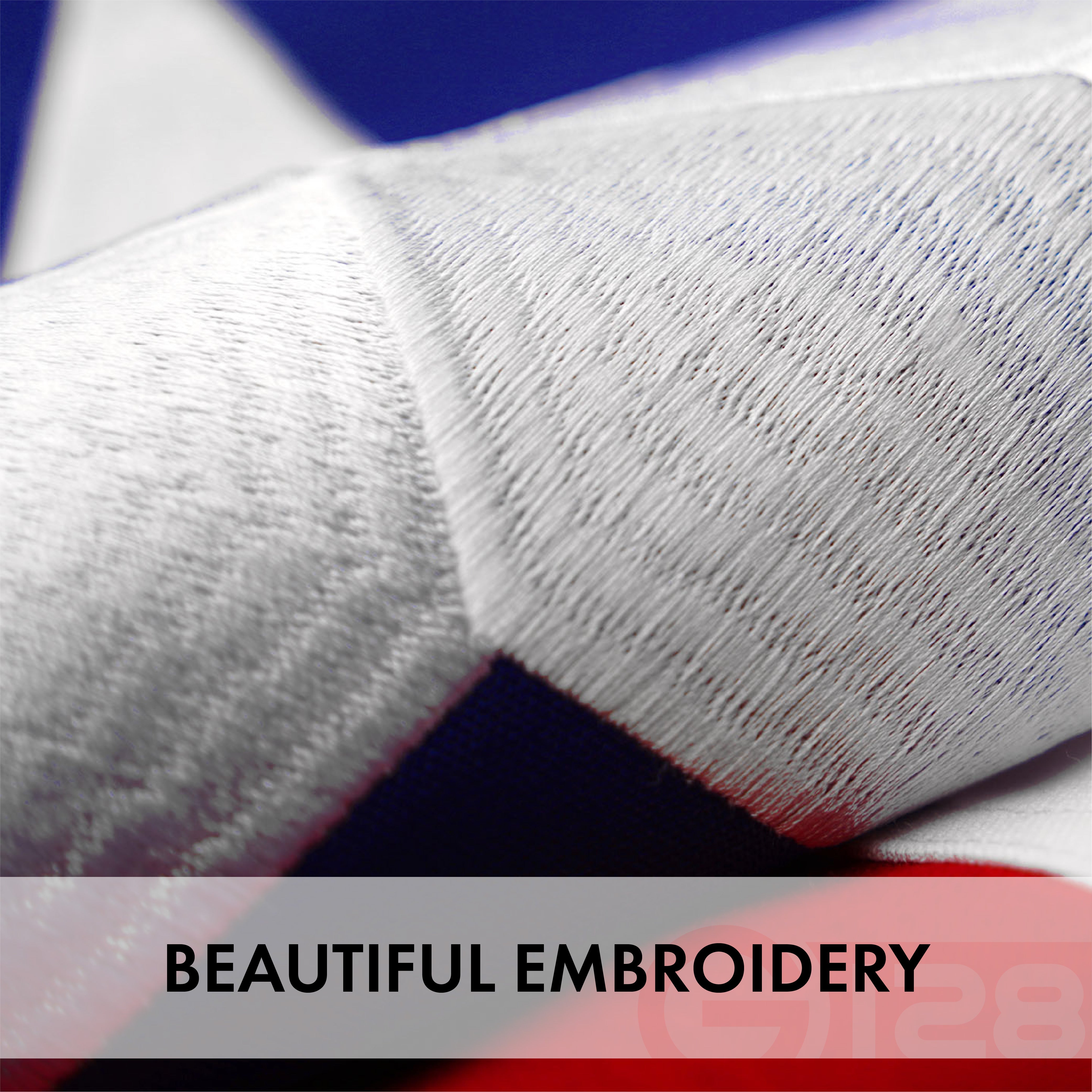 G128 - Texas State Flag 6x10ft Embroidered Stars Sewn Stripes Heavy Duty 220GSM Tough Spun Polyester Quality with Brass Grommets