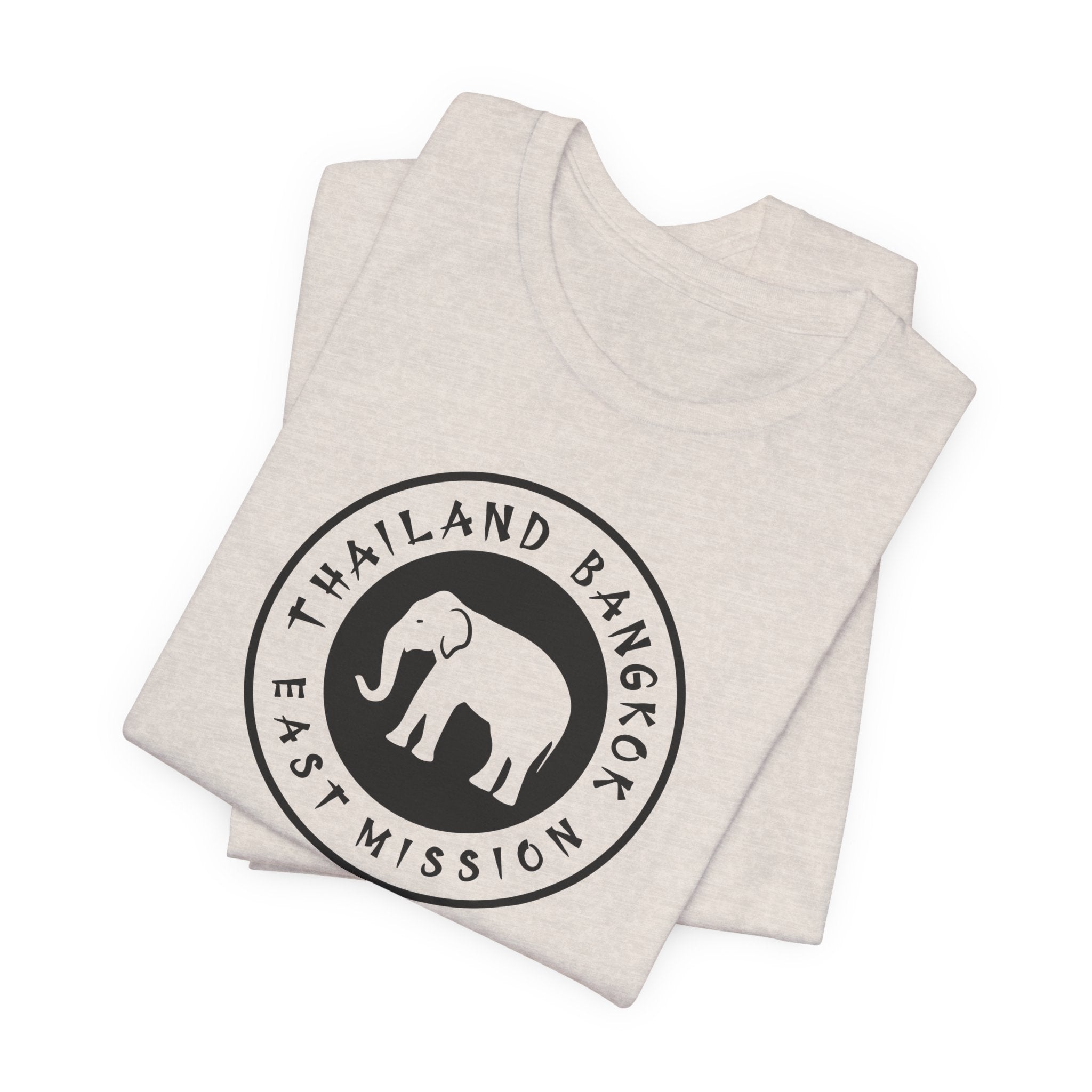 Thailand Bangkok East Mission Circular Monochrome Logo T-Shirt - Latter-Day Saint LDS Missionary Gift - Book of Mormon