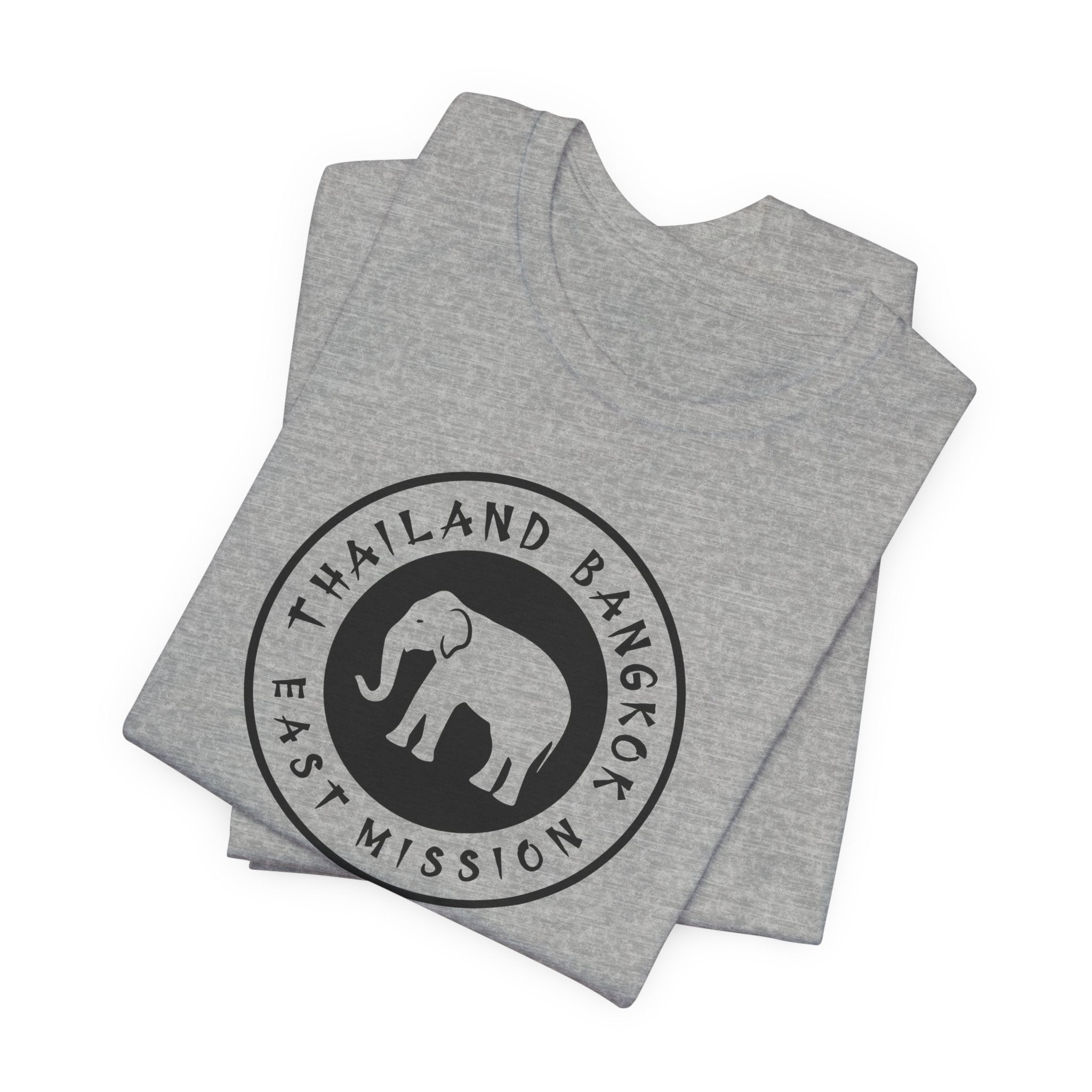 Thailand Bangkok East Mission Circular Monochrome Logo T-Shirt - Latter-Day Saint LDS Missionary Gift - Book of Mormon