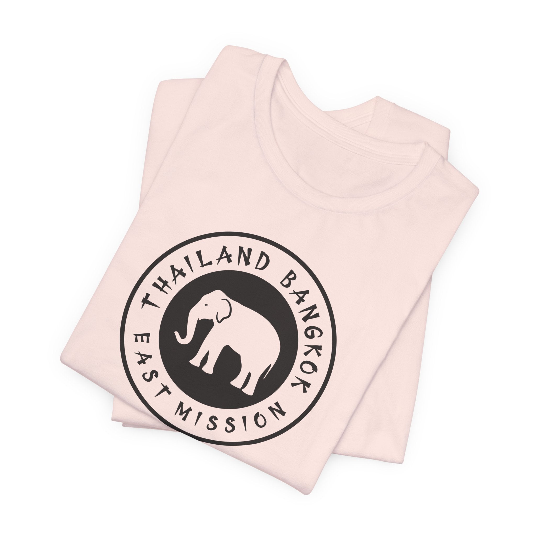 Thailand Bangkok East Mission Circular Monochrome Logo T-Shirt - Latter-Day Saint LDS Missionary Gift - Book of Mormon