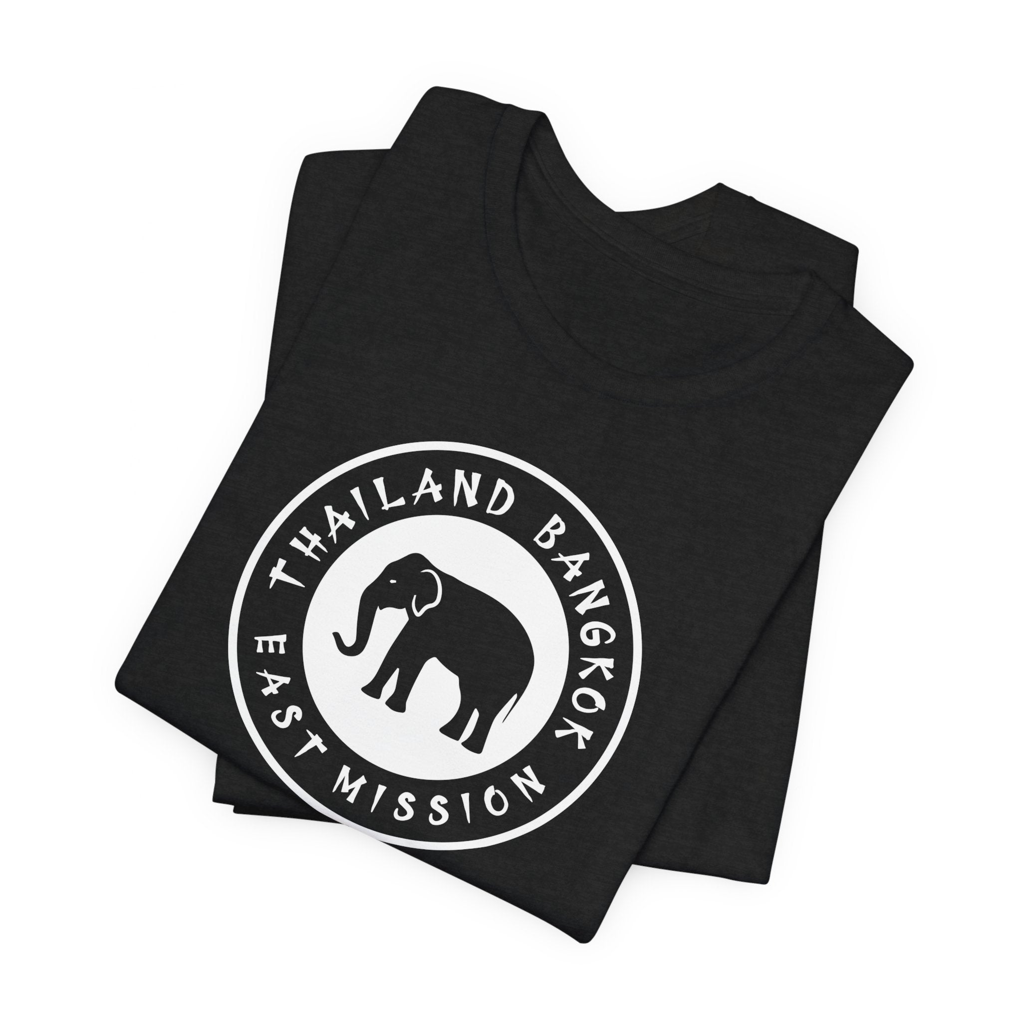 Thailand Bangkok East Mission Circular Monochrome Logo T-Shirt - Latter-Day Saint LDS Missionary Gift - Book of Mormon