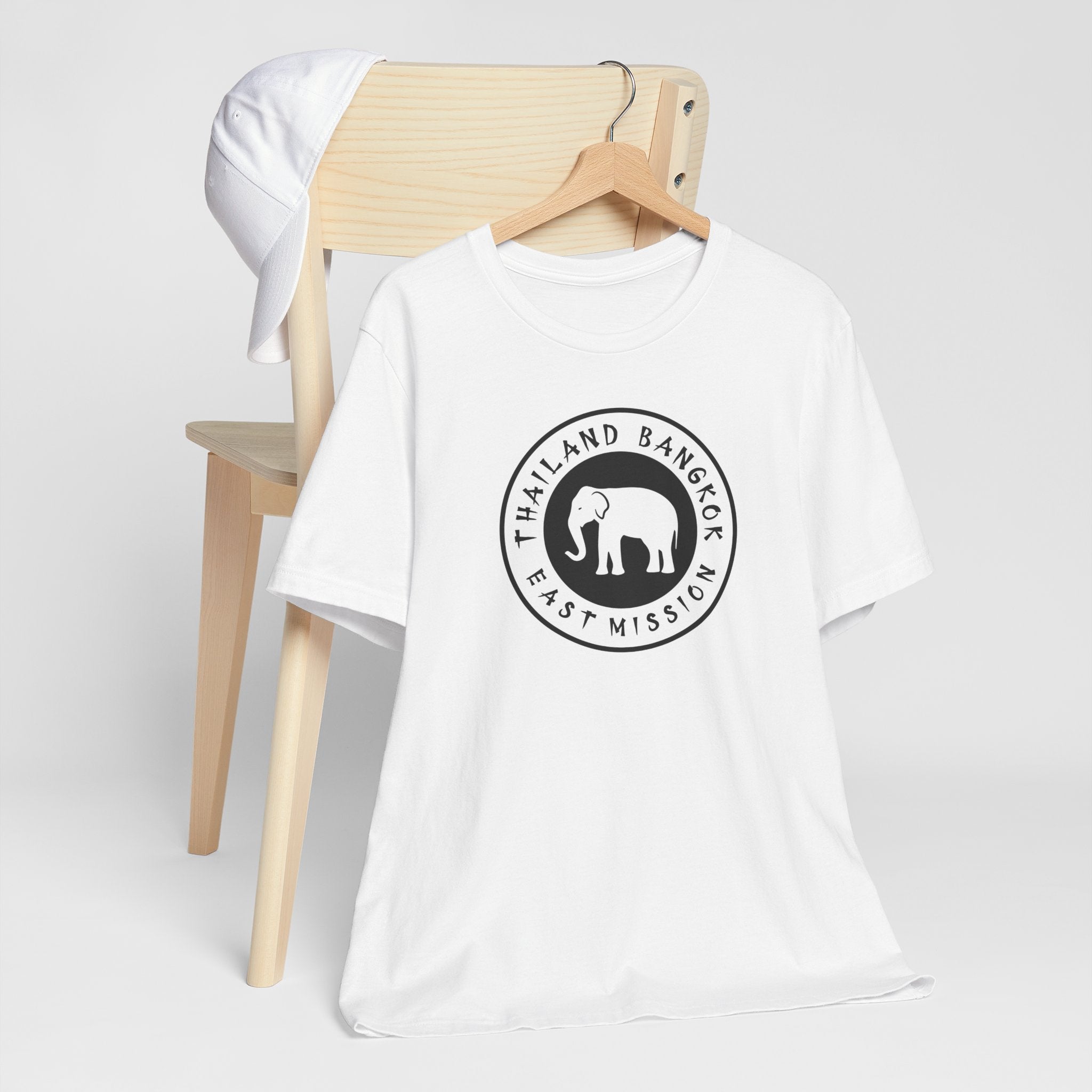 Thailand Bangkok East Mission Circular Monochrome Logo T-Shirt - Latter-Day Saint LDS Missionary Gift - Book of Mormon