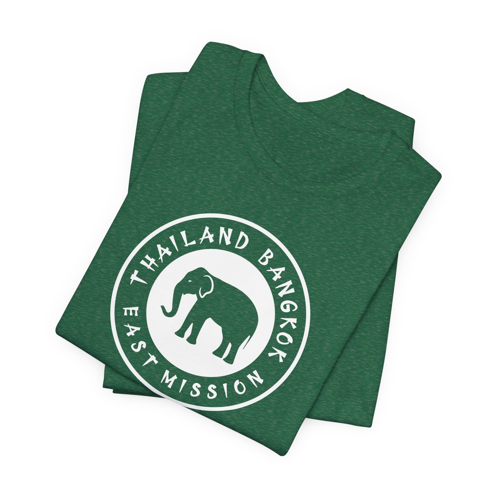 Thailand Bangkok East Mission Circular Monochrome Logo T-Shirt - Latter-Day Saint LDS Missionary Gift - Book of Mormon