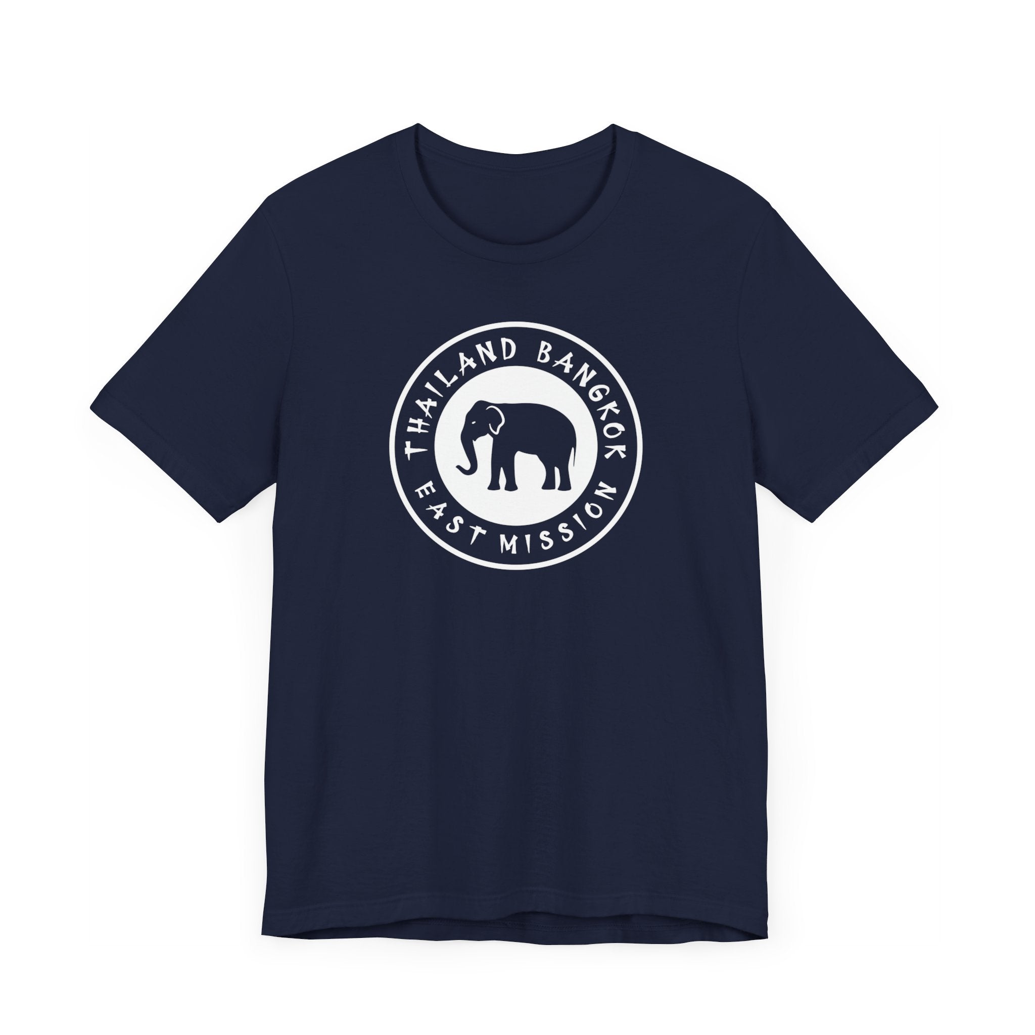 Thailand Bangkok East Mission Circular Monochrome Logo T-Shirt - Latter-Day Saint LDS Missionary Gift - Book of Mormon