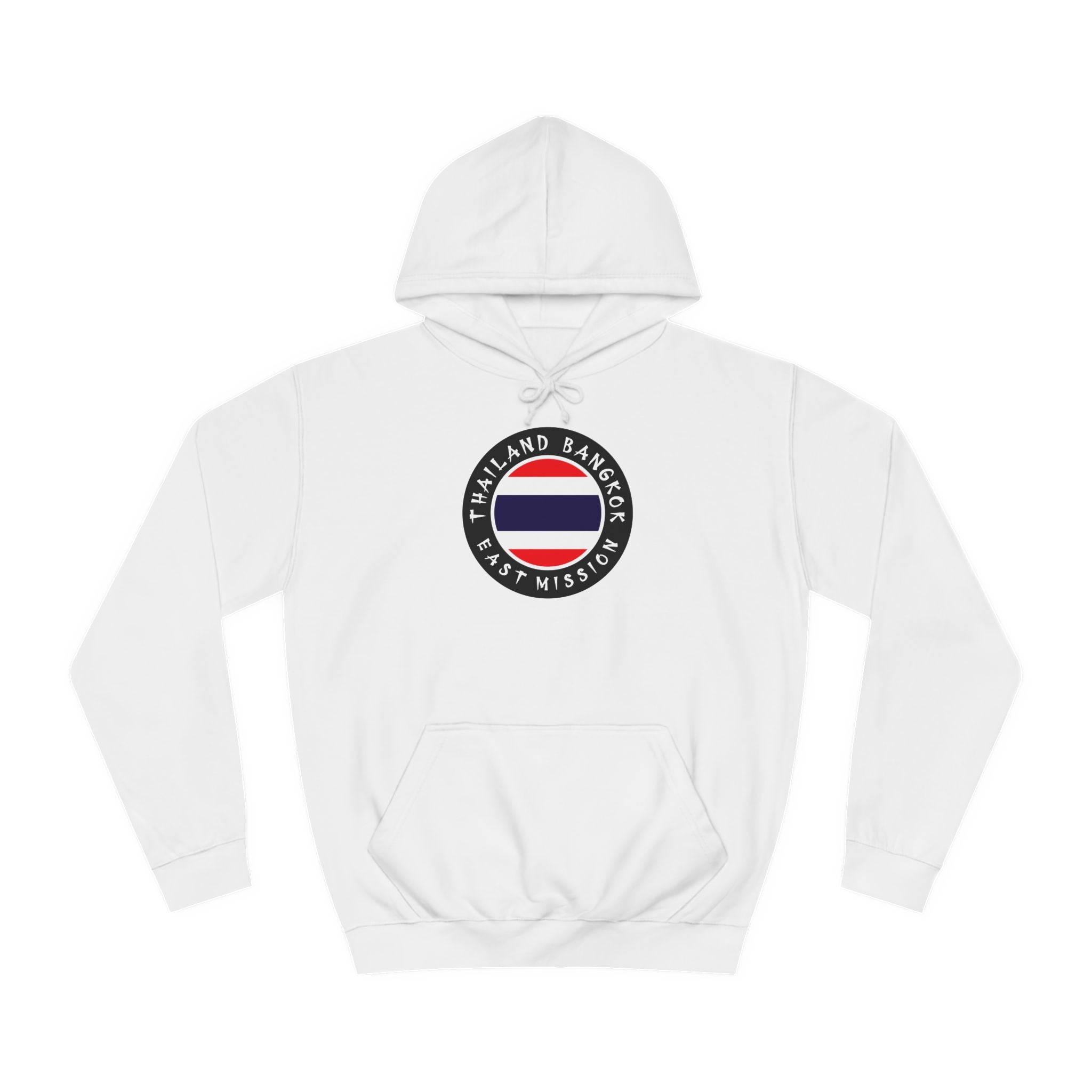 Thailand Bangkok East Mission Flag Logo (Black Border) College Hoodie - Mission Wishlist - LDS Missionary Gift Store