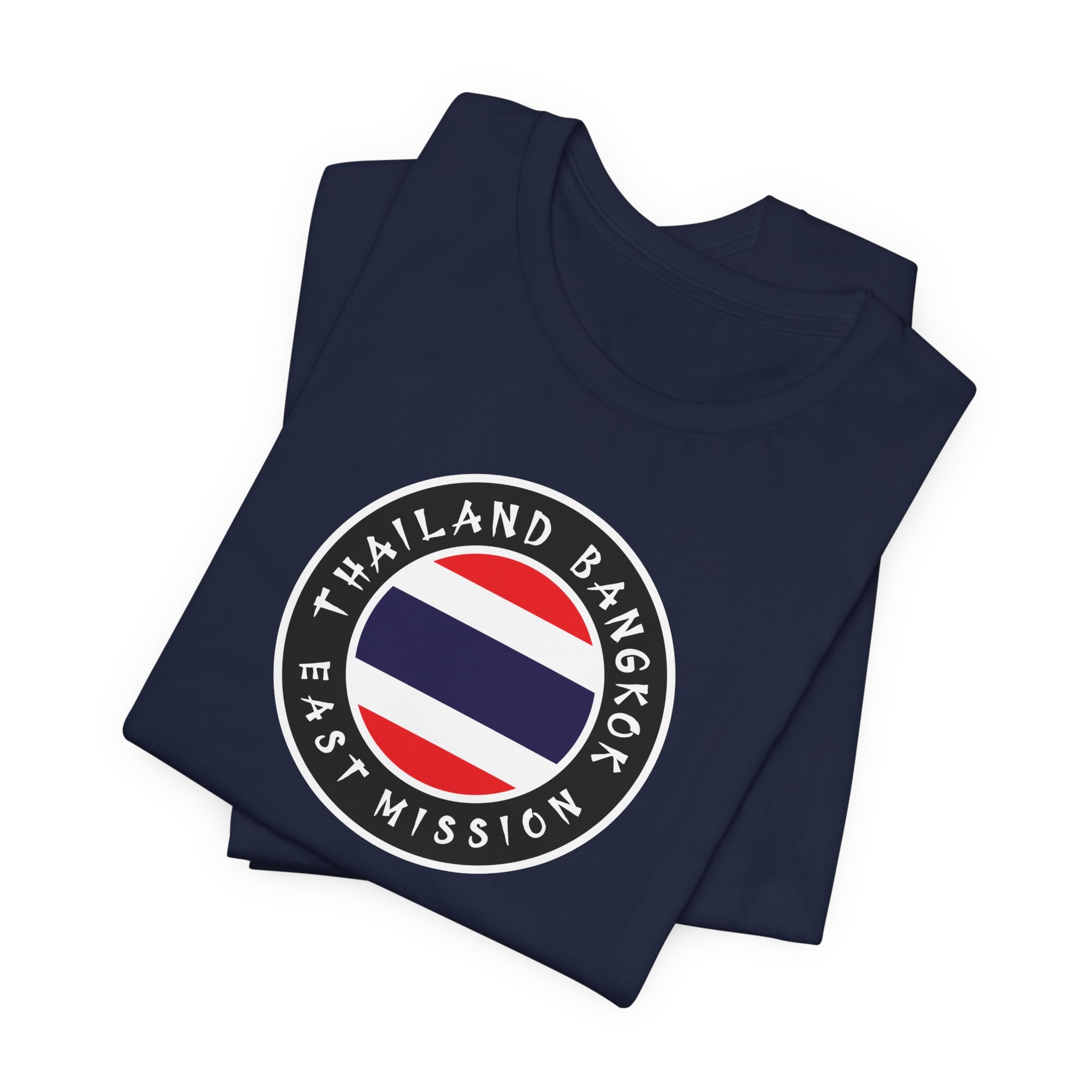Thailand Bangkok East Mission Flag Logo (Black Border) T-shirt - Mission Wishlist - LDS Missionary Gift Store