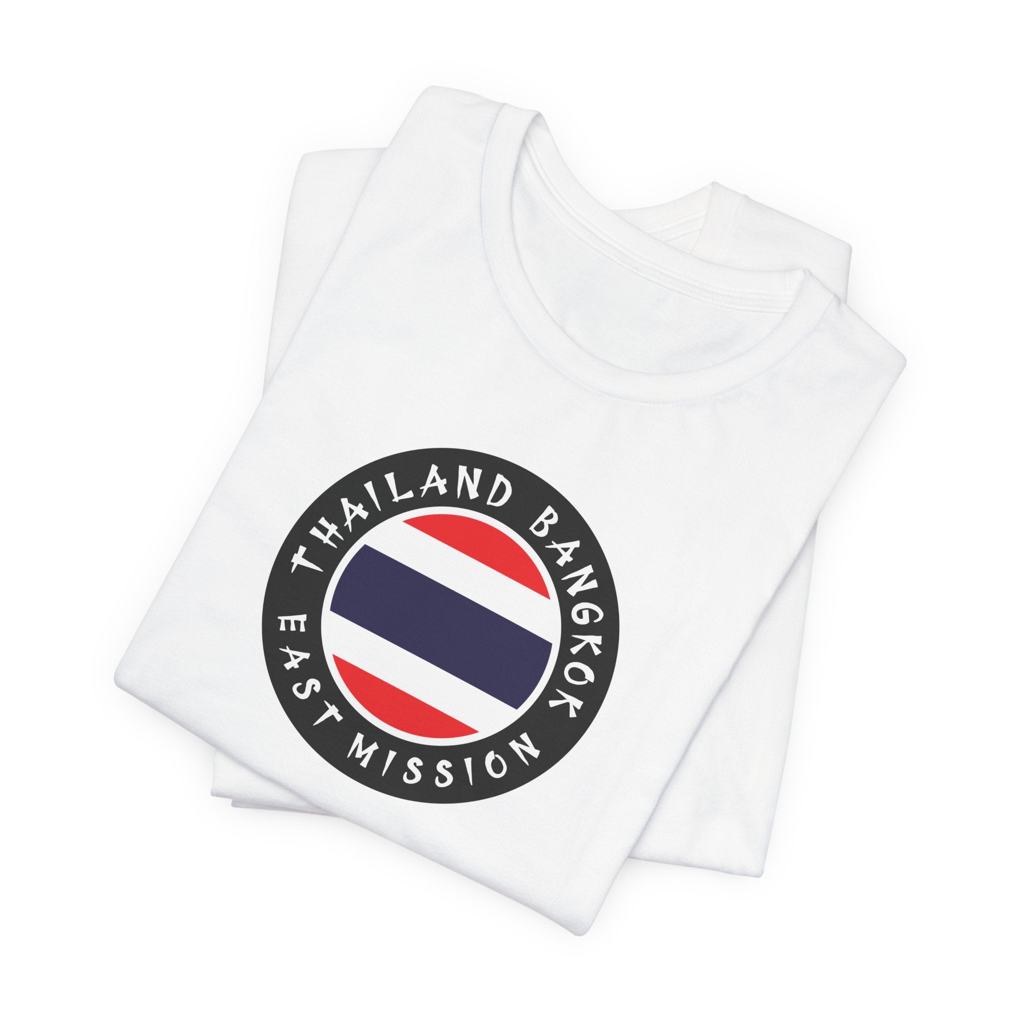Thailand Bangkok East Mission Flag Logo (Black Border) T-shirt - Mission Wishlist - LDS Missionary Gift Store
