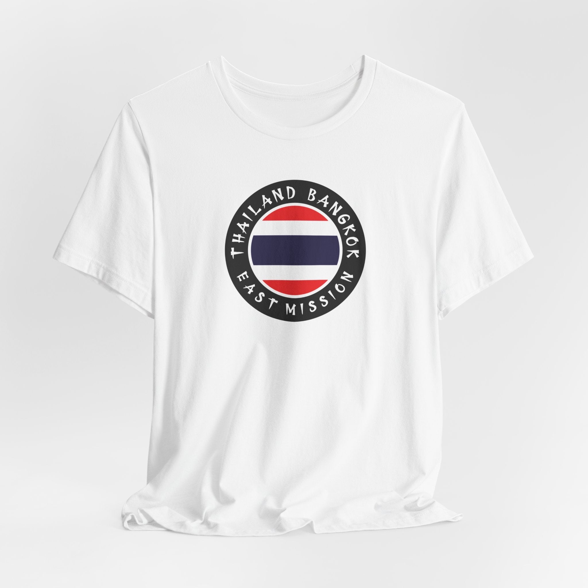 Thailand Bangkok East Mission Flag Logo (Black Border) T-shirt - Mission Wishlist - LDS Missionary Gift Store