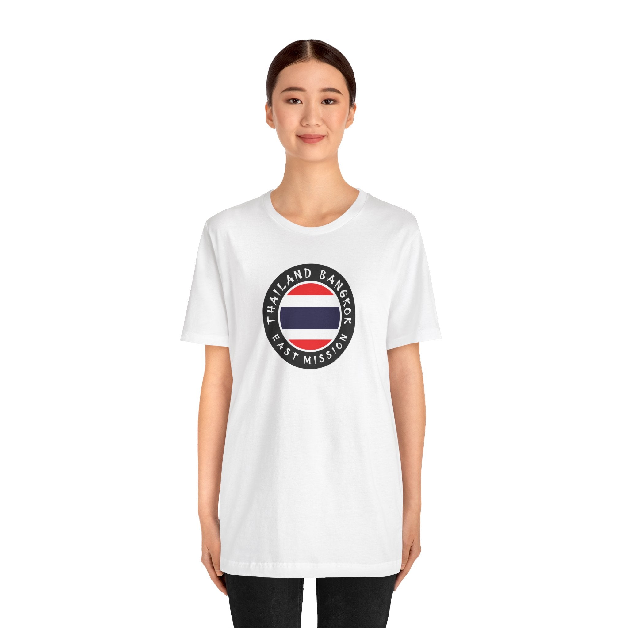 Thailand Bangkok East Mission Flag Logo (Black Border) T-shirt - Mission Wishlist - LDS Missionary Gift Store