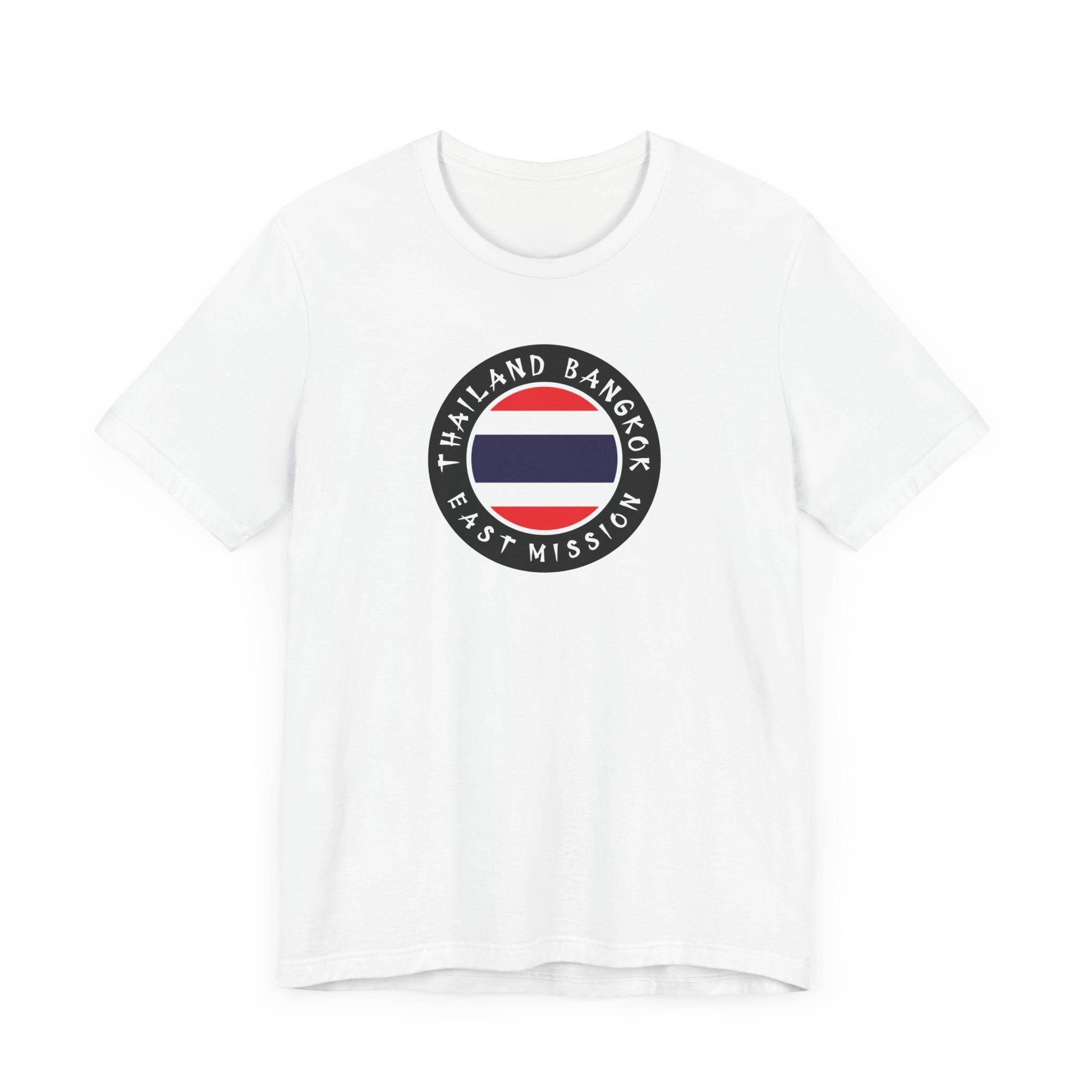 Thailand Bangkok East Mission Flag Logo (Black Border) T-shirt - Mission Wishlist - LDS Missionary Gift Store