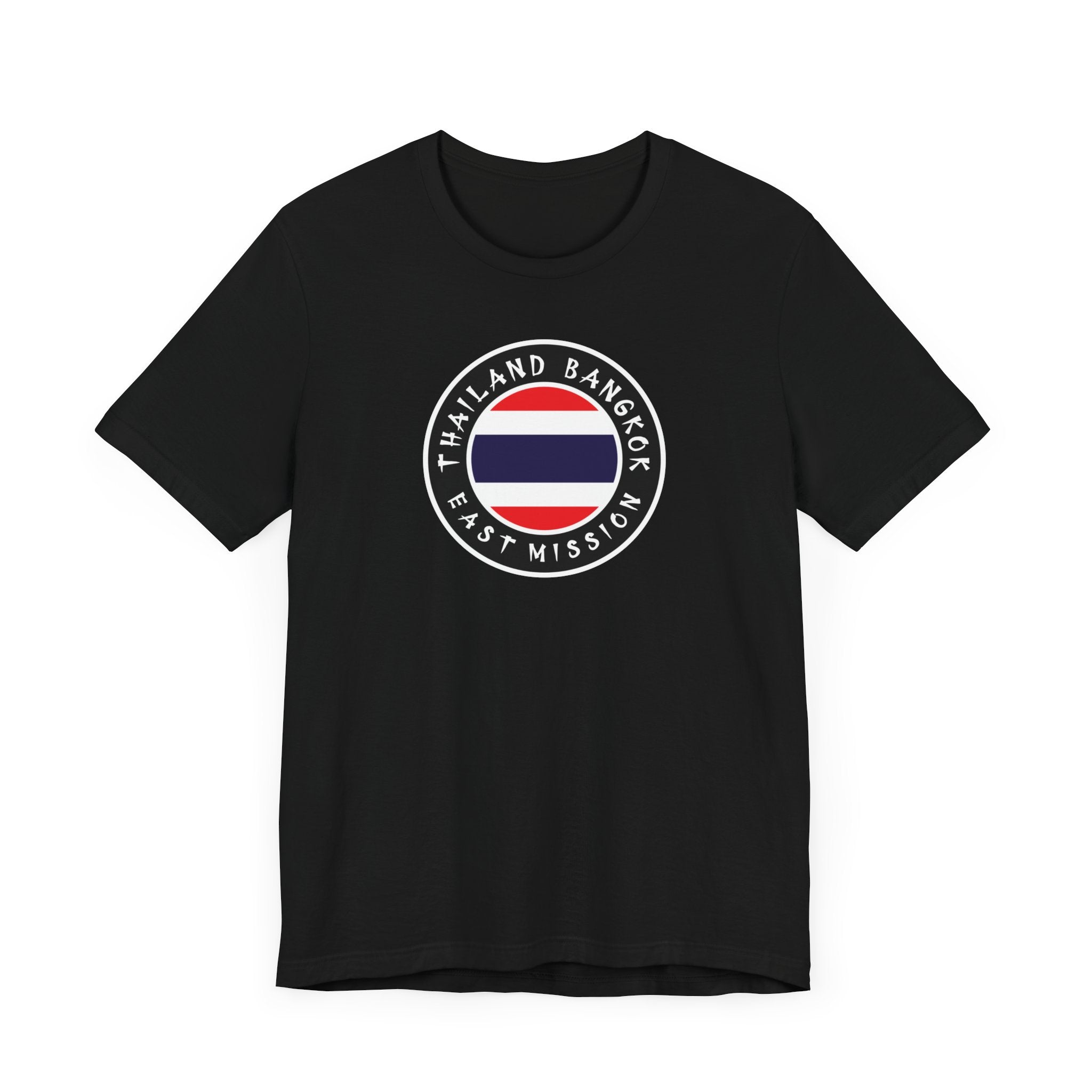 Thailand Bangkok East Mission Flag Logo (Black Border) T-shirt - Mission Wishlist - LDS Missionary Gift Store