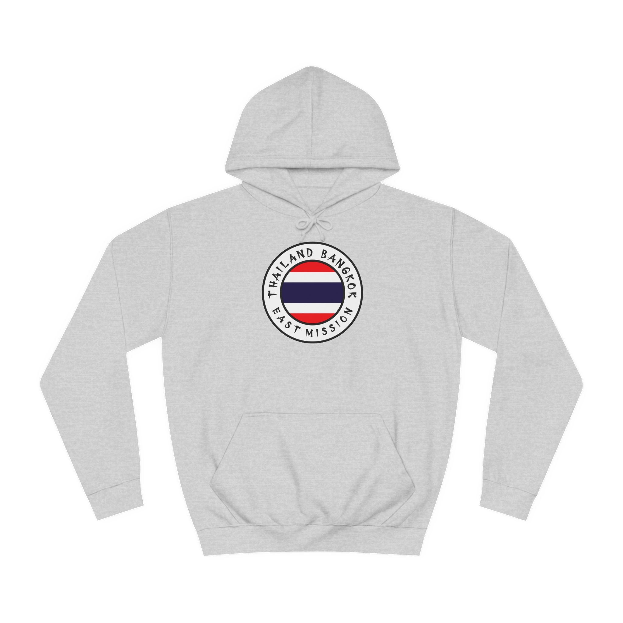 Thailand Bangkok East Mission Flag Logo (White Border) College Hoodie - Latter-Day Saint LDS Missionary Gift - Book of Mormon