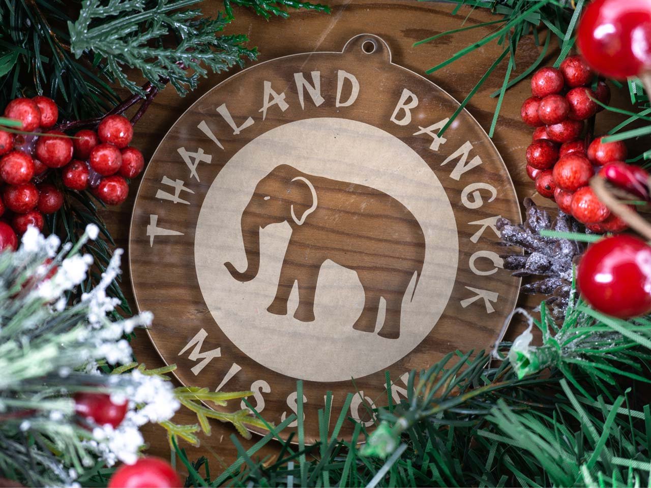 Thailand Bangkok Mission Christmas Ornament - Latter-Day Saint LDS Missionary Gift - Book of Mormon