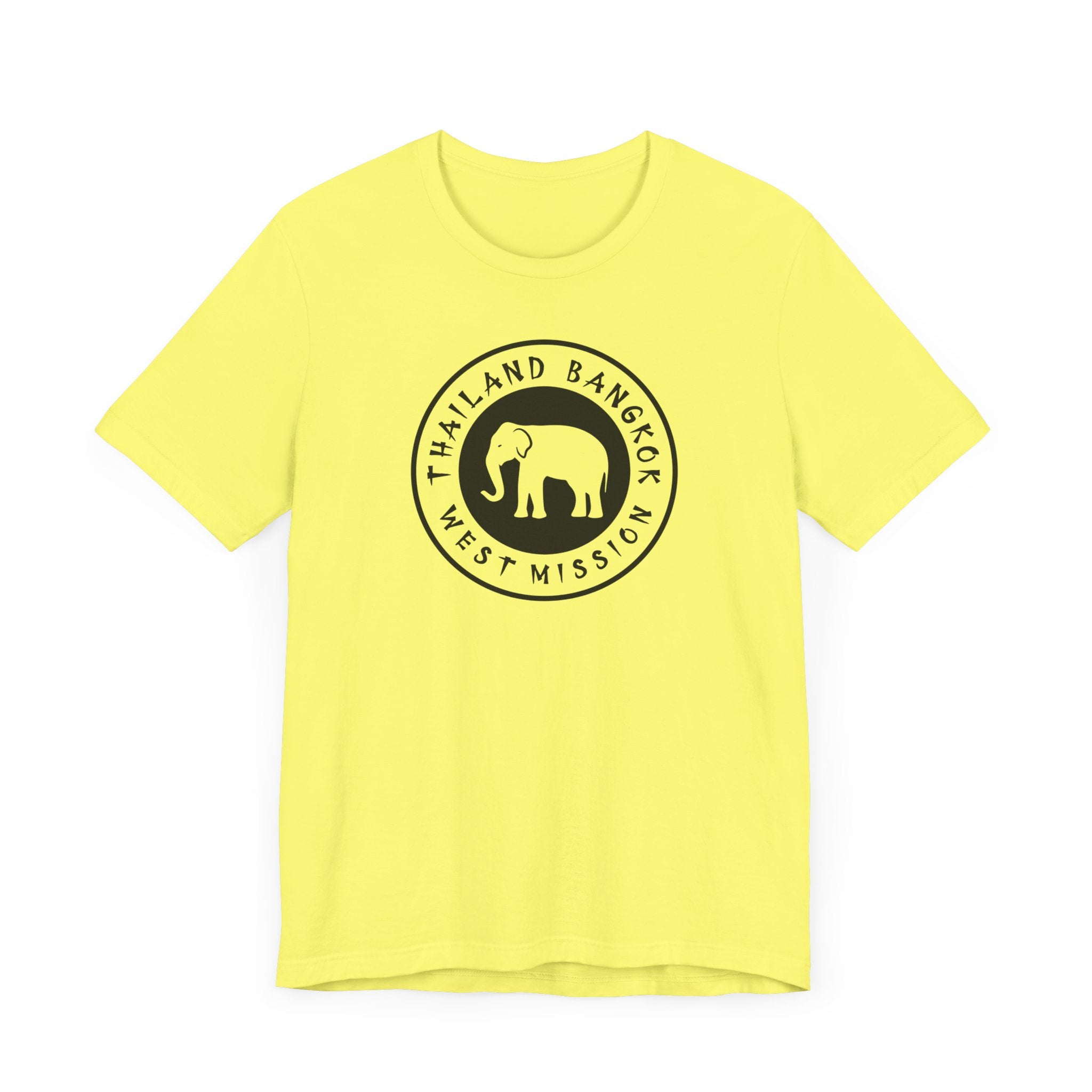 Thailand Bangkok West Mission Circular Monochrome Logo T-Shirt - Latter-Day Saint LDS Missionary Gift - Book of Mormon