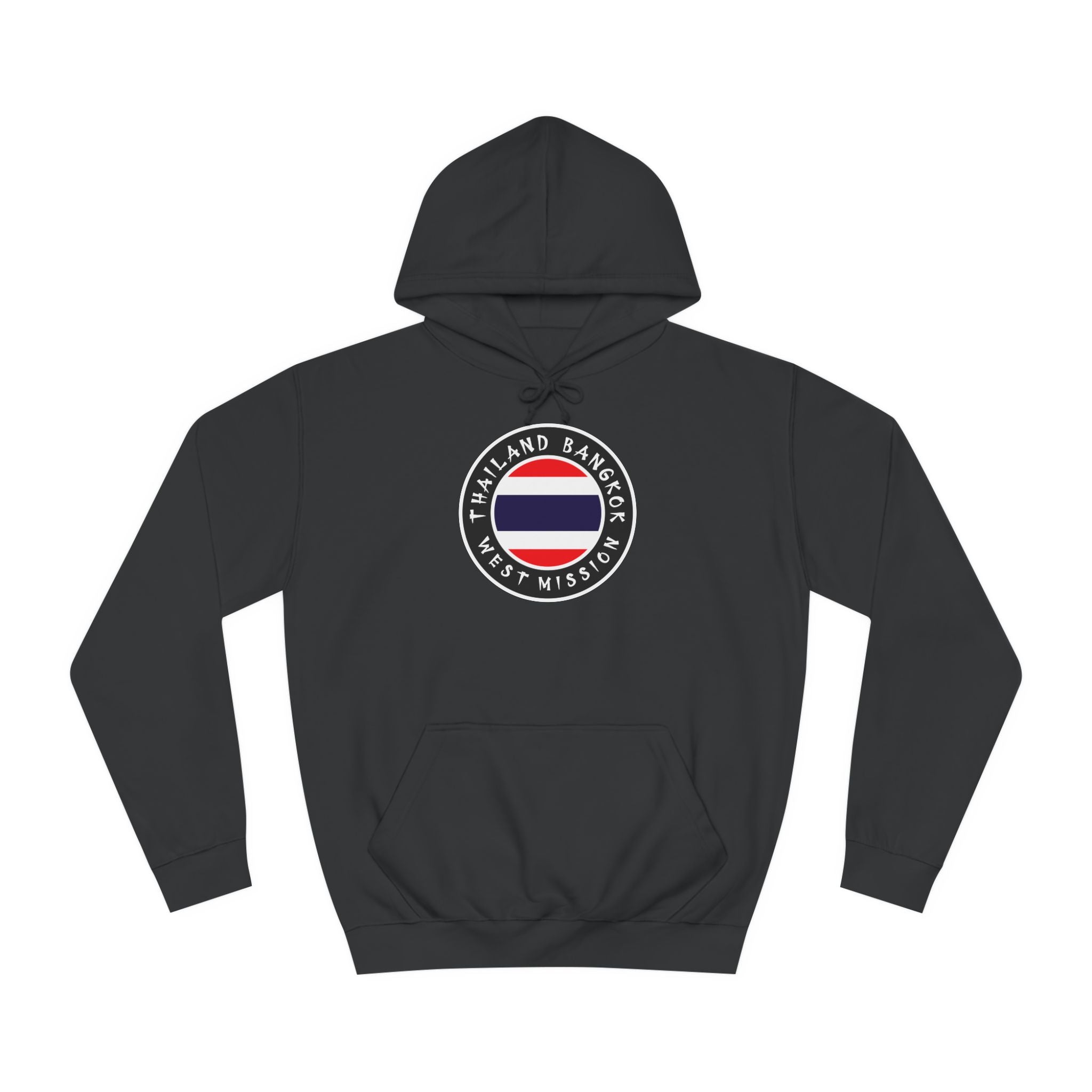 Thailand Bangkok West Mission Flag Logo (Black Border) College Hoodie - Mission Wishlist - LDS Missionary Gift Store
