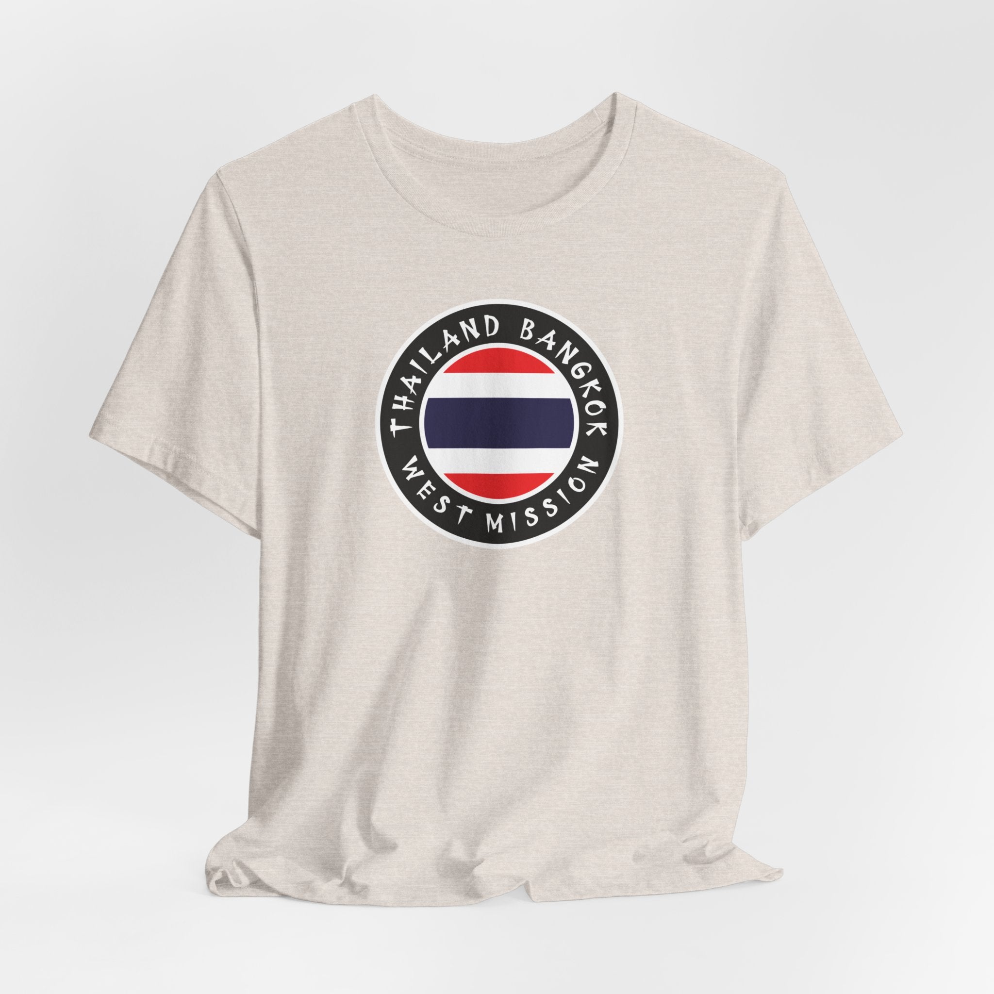 Thailand Bangkok West Mission Flag Logo (Black Border) T-shirt - Mission Wishlist - LDS Missionary Gift Store