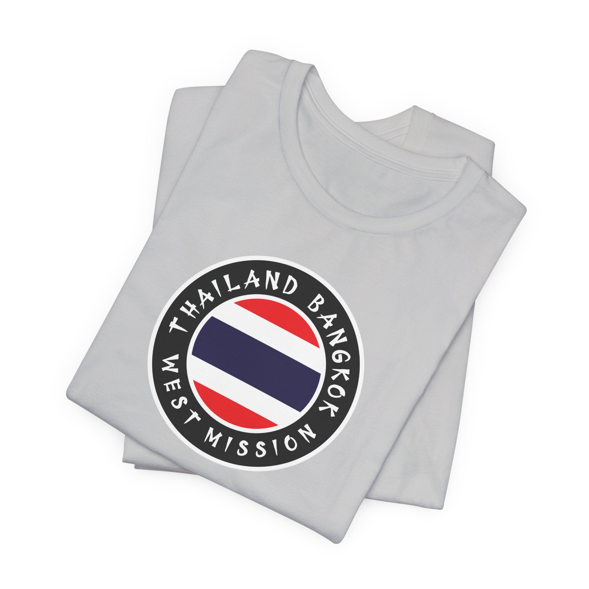 Thailand Bangkok West Mission Flag Logo (Black Border) T-shirt - Mission Wishlist - LDS Missionary Gift Store