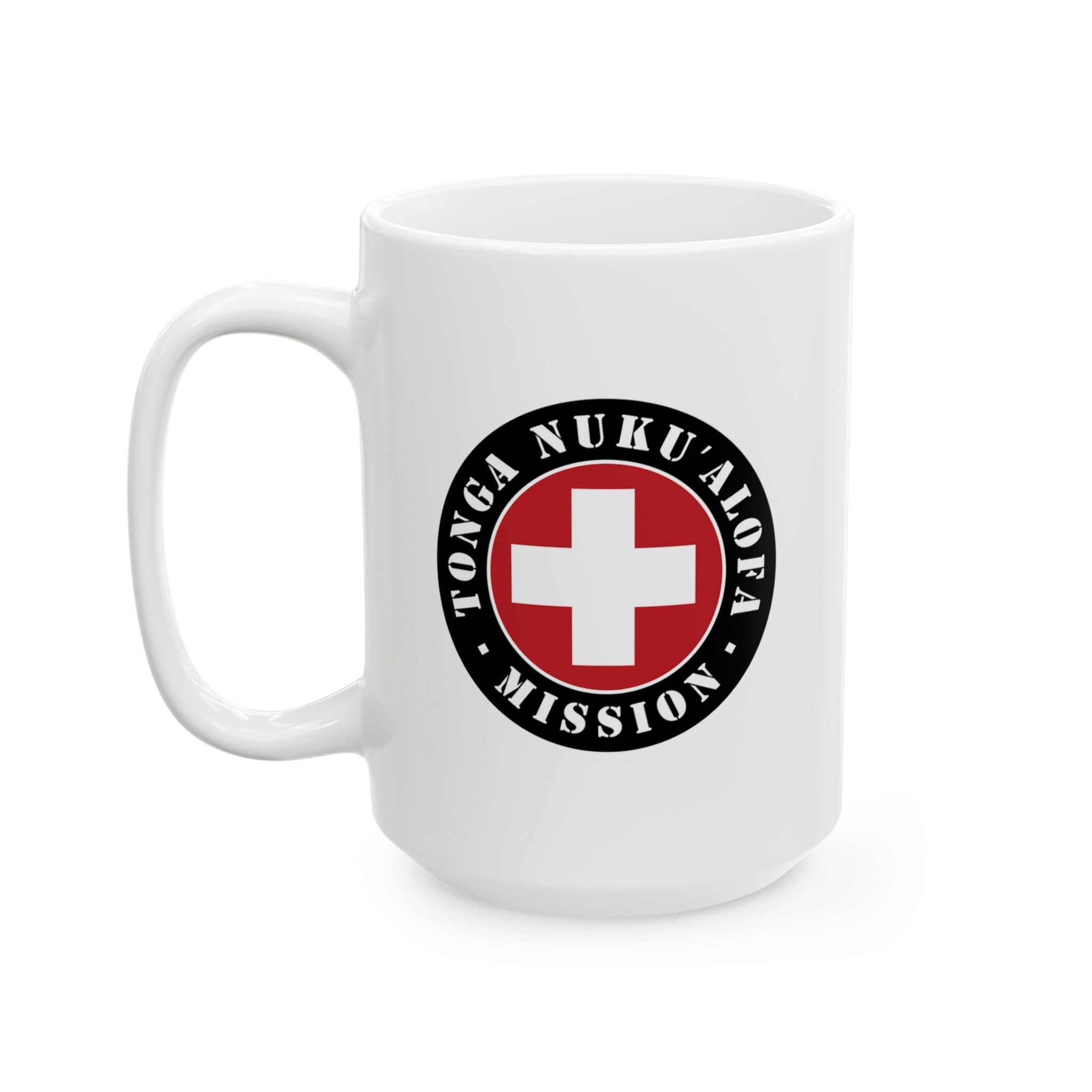 Tonga Nukualofa Mission Circular Flag White Ceramic Mug - Latter-Day Saint LDS Missionary Gift - Book of Mormon