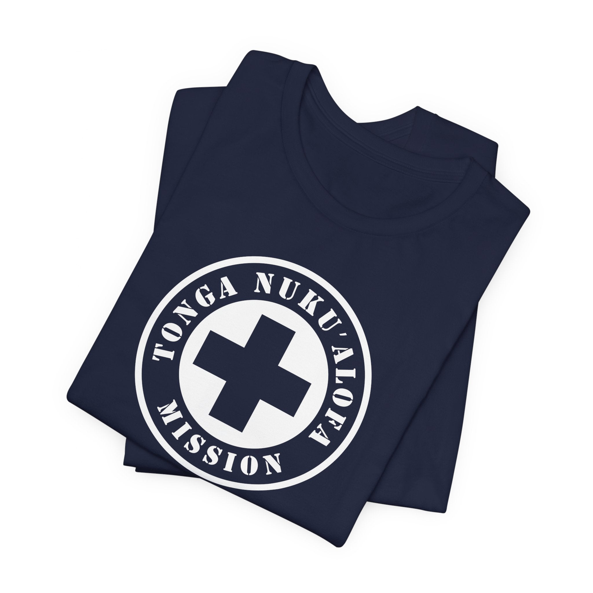 Tonga Nukualofa Mission Circular Monochrome Logo T-Shirt - Mission Wishlist - LDS Missionary Gift Store