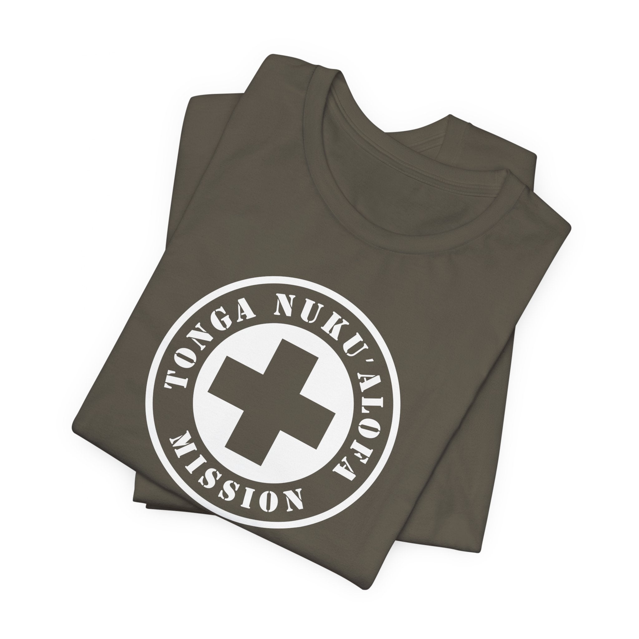 Tonga Nukualofa Mission Circular Monochrome Logo T-Shirt - Mission Wishlist - LDS Missionary Gift Store
