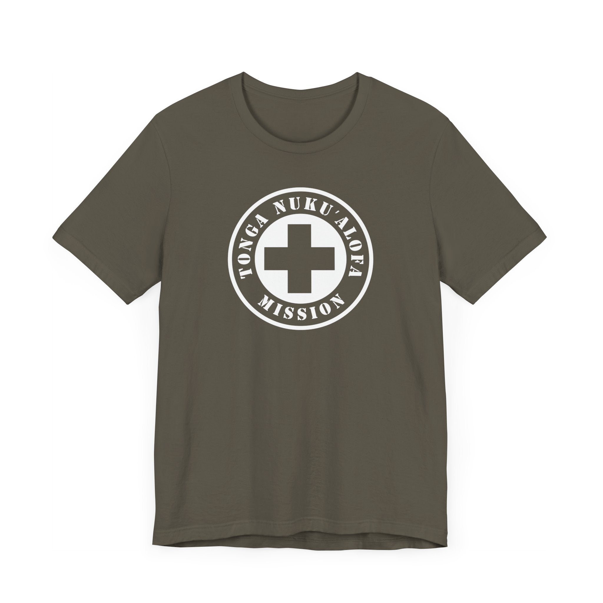 Tonga Nukualofa Mission Circular Monochrome Logo T-Shirt - Mission Wishlist - LDS Missionary Gift Store