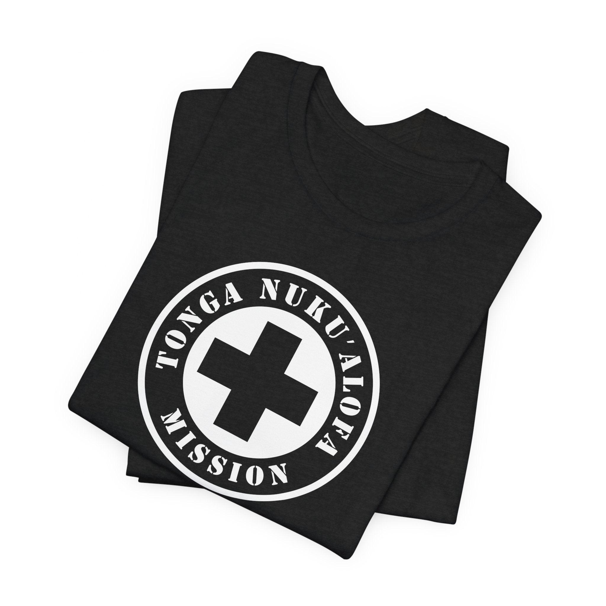 Tonga Nukualofa Mission Circular Monochrome Logo T-Shirt - Mission Wishlist - LDS Missionary Gift Store