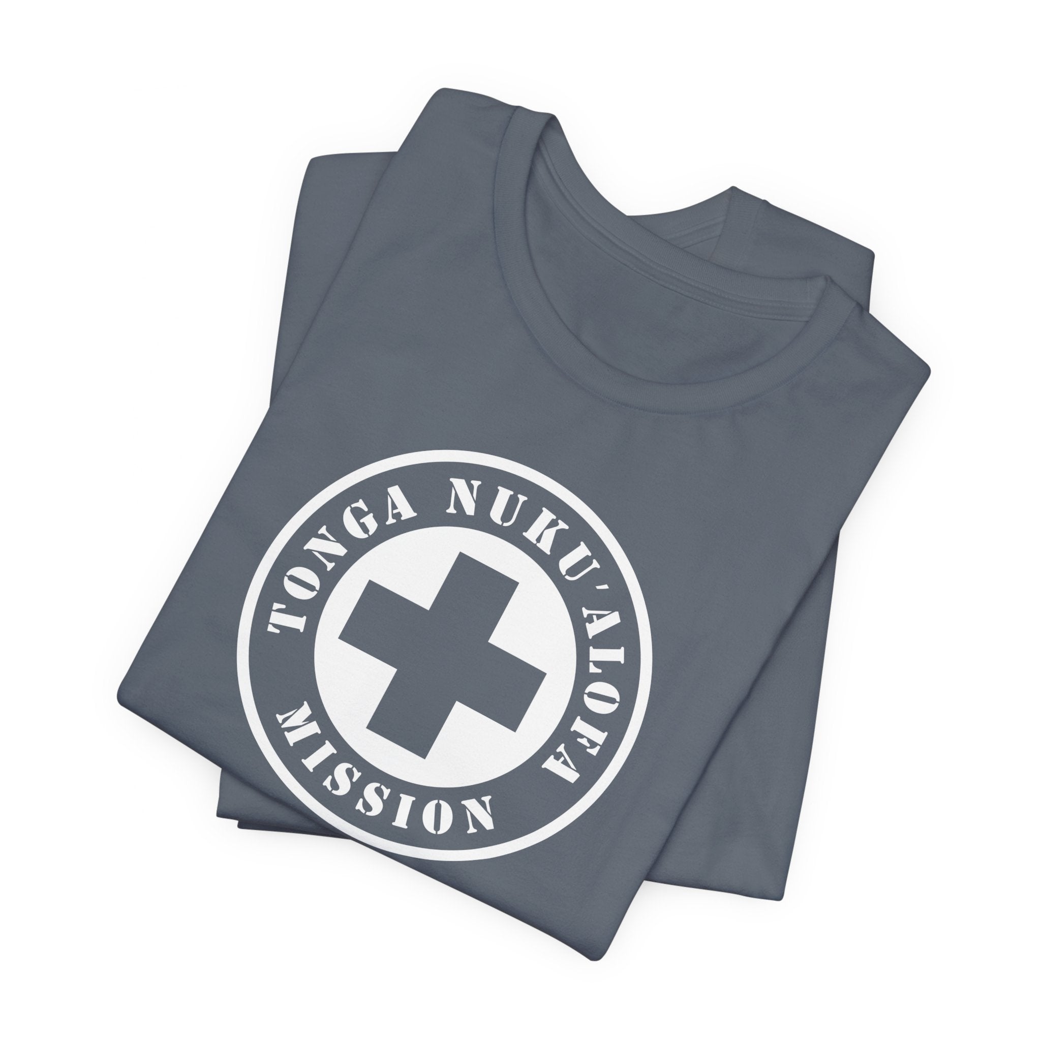 Tonga Nukualofa Mission Circular Monochrome Logo T-Shirt - Mission Wishlist - LDS Missionary Gift Store