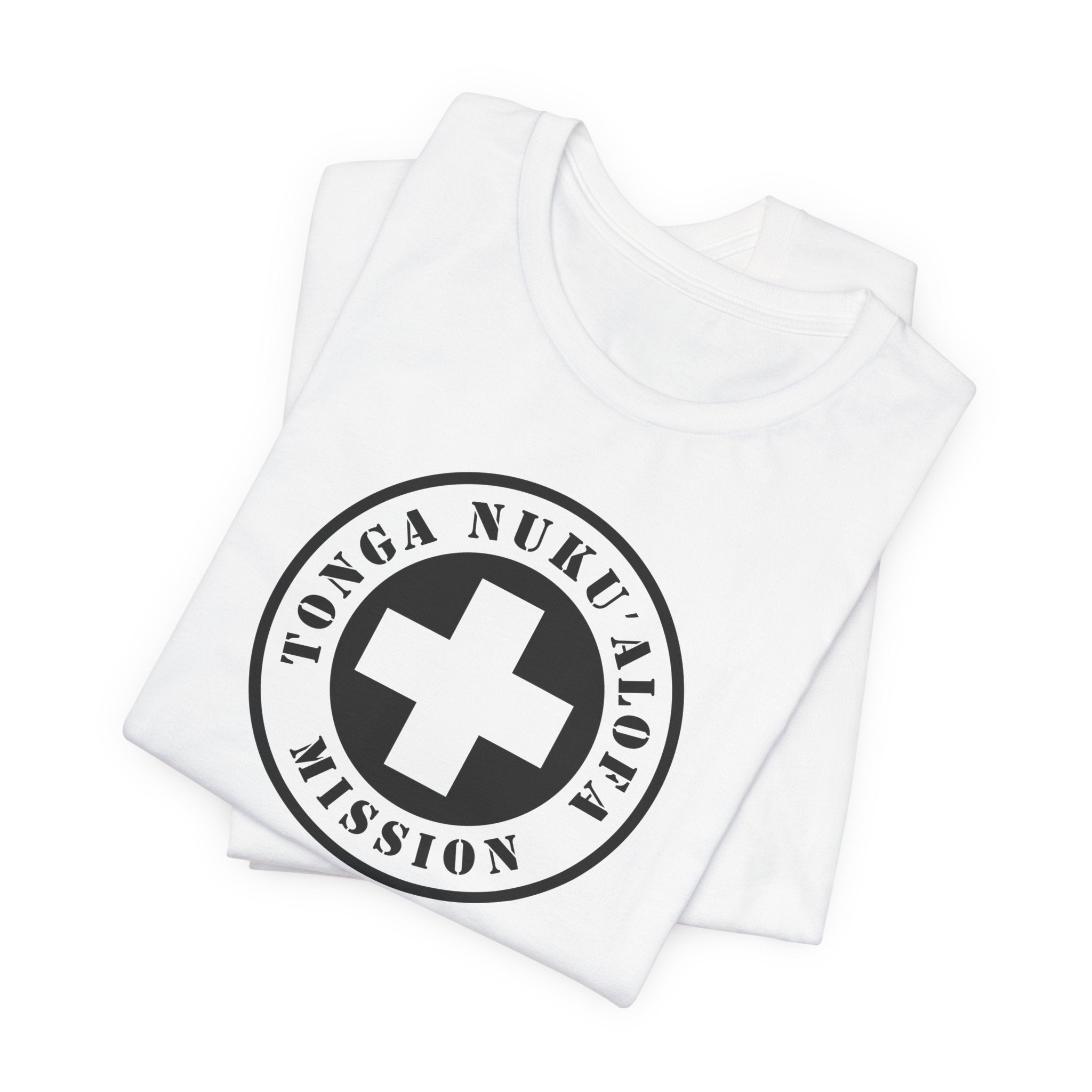 Tonga Nukualofa Mission Circular Monochrome Logo T-Shirt - Mission Wishlist - LDS Missionary Gift Store