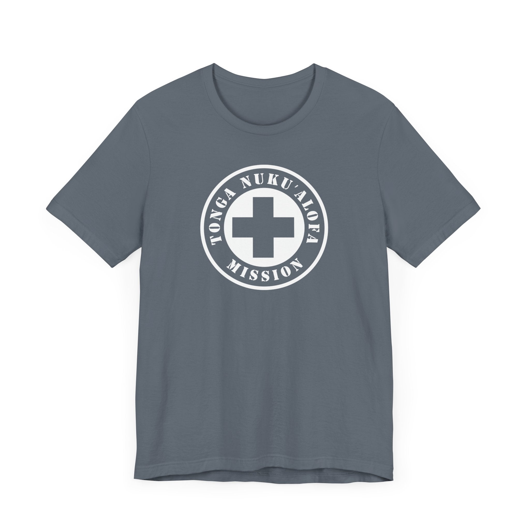 Tonga Nukualofa Mission Circular Monochrome Logo T-Shirt - Mission Wishlist - LDS Missionary Gift Store