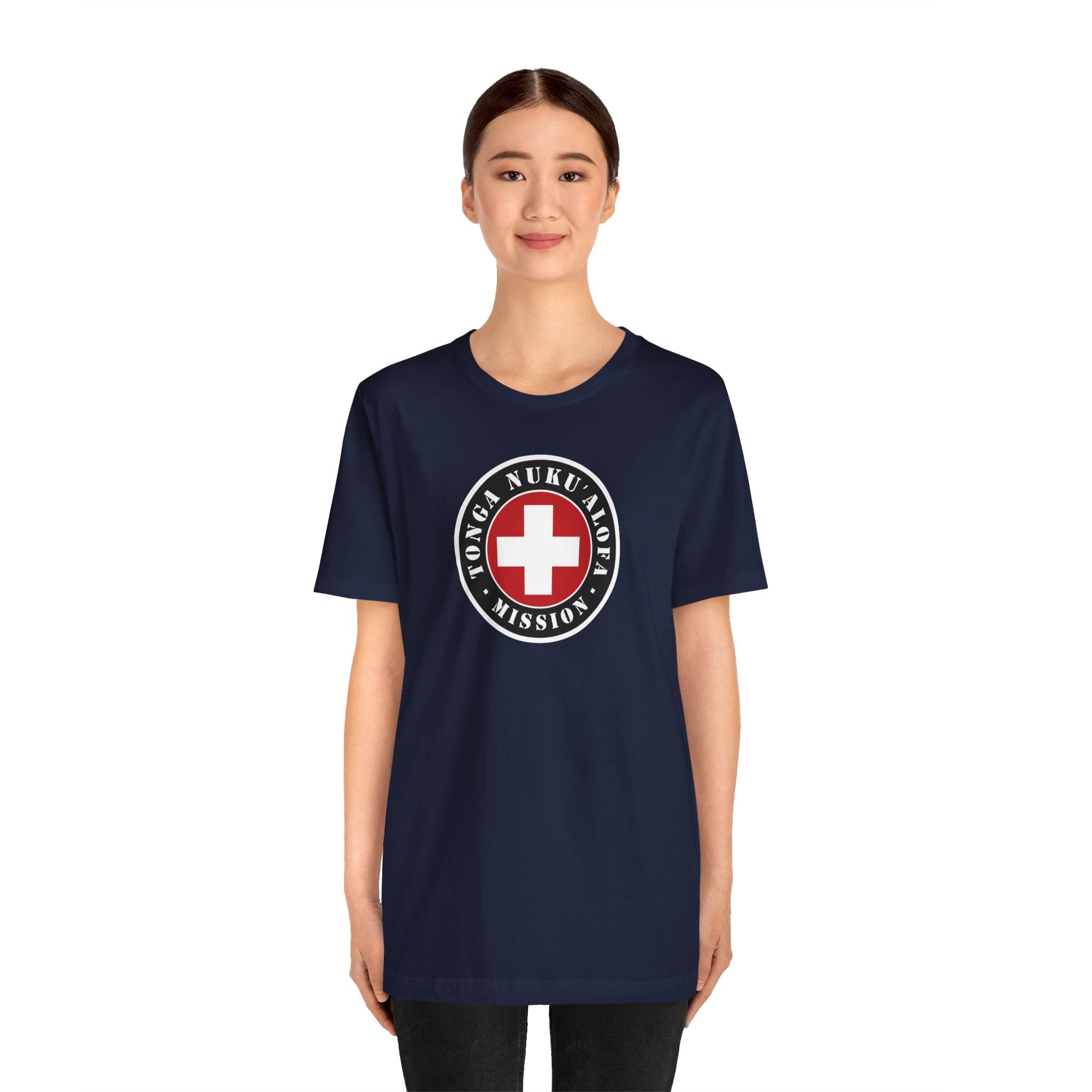Tonga Nukualofa Mission Flag Logo (Black Border) T-shirt - Mission Wishlist - LDS Missionary Gift Store