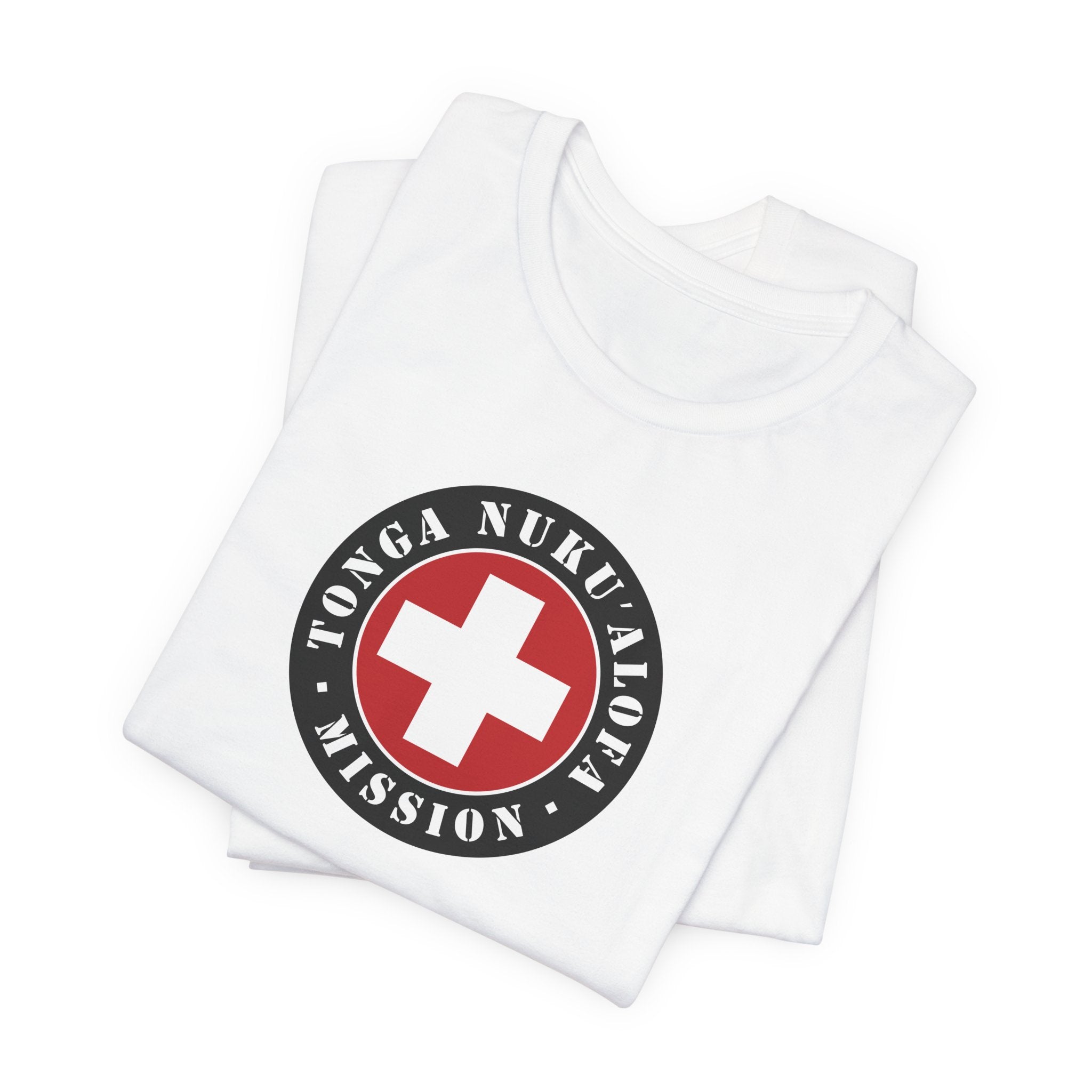 Tonga Nukualofa Mission Flag Logo (Black Border) T-shirt - Mission Wishlist - LDS Missionary Gift Store