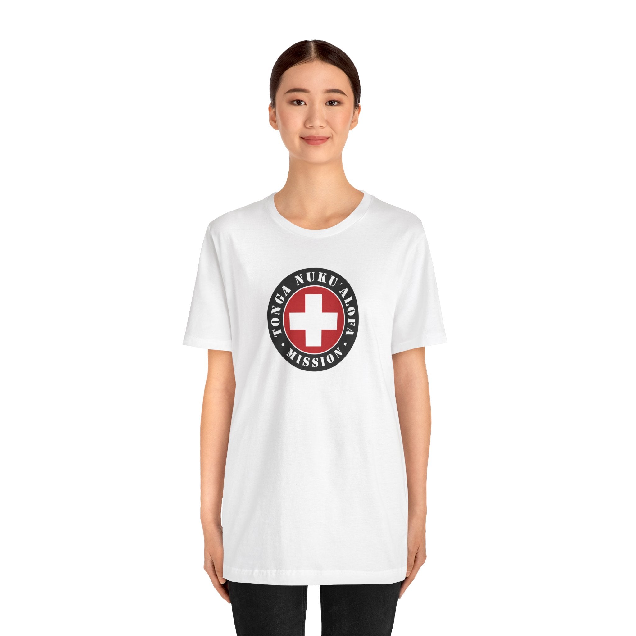 Tonga Nukualofa Mission Flag Logo (Black Border) T-shirt - Mission Wishlist - LDS Missionary Gift Store