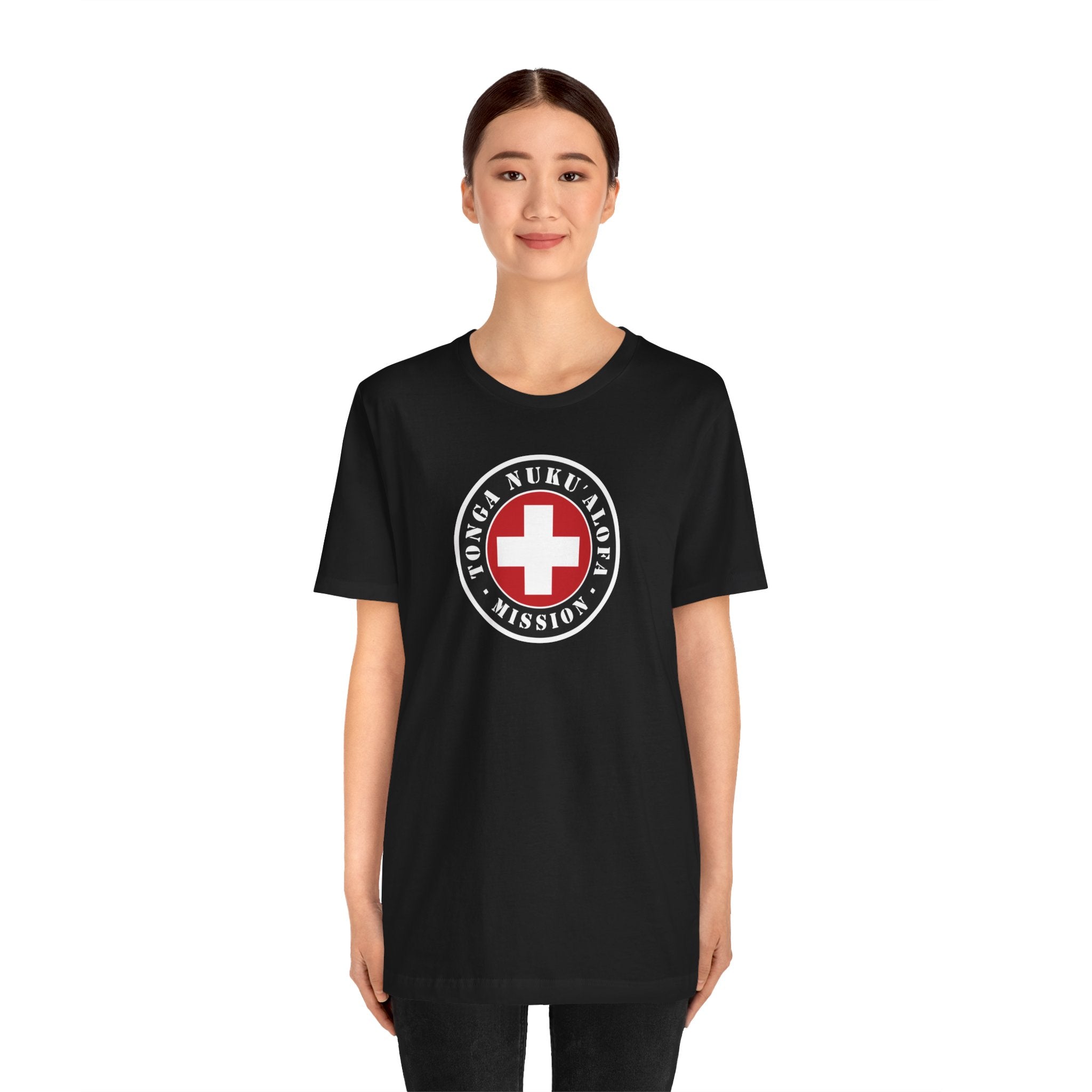 Tonga Nukualofa Mission Flag Logo (Black Border) T-shirt - Mission Wishlist - LDS Missionary Gift Store