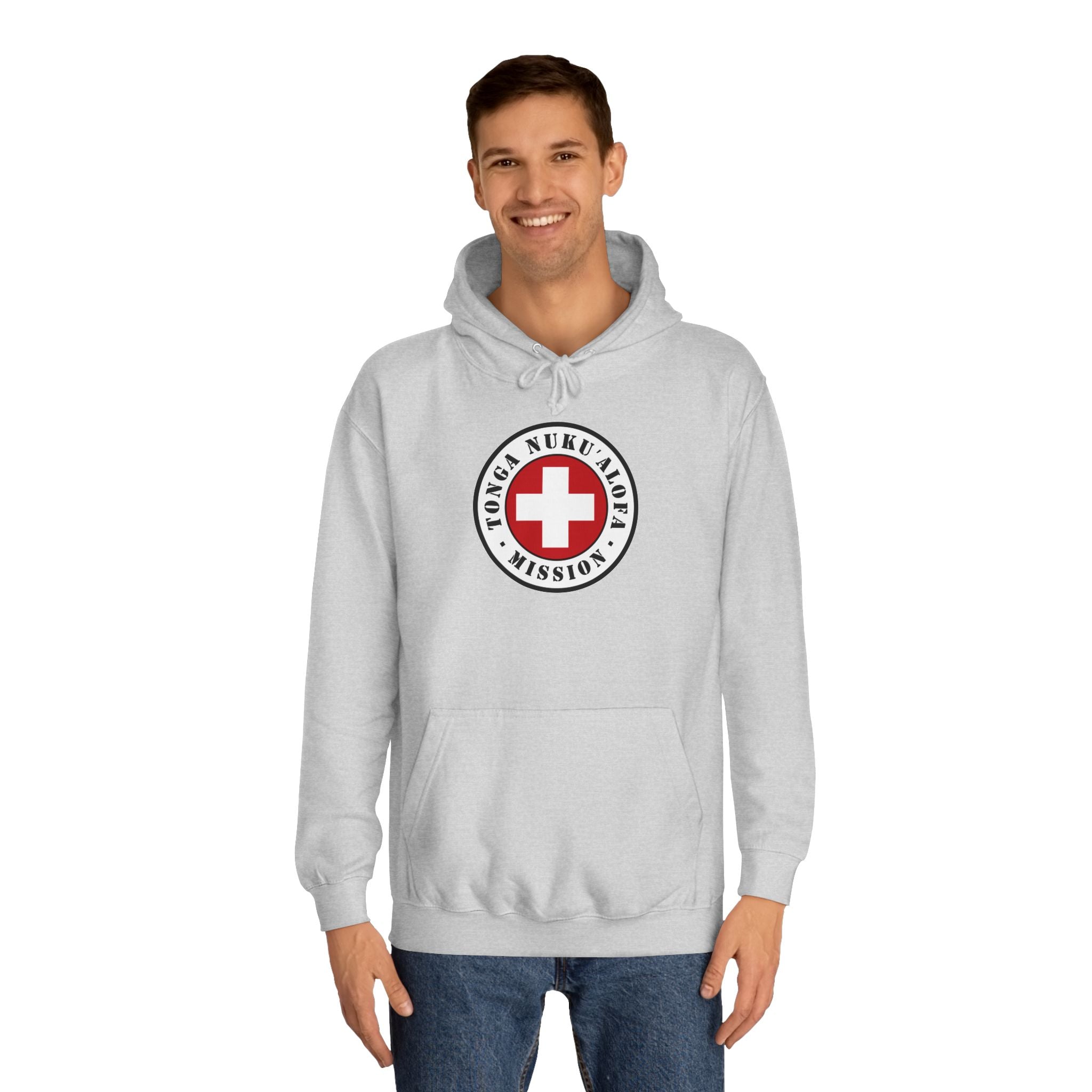 Tonga Nukualofa Mission Flag Logo (White Border) College Hoodie - Latter-Day Saint LDS Missionary Gift - Book of Mormon