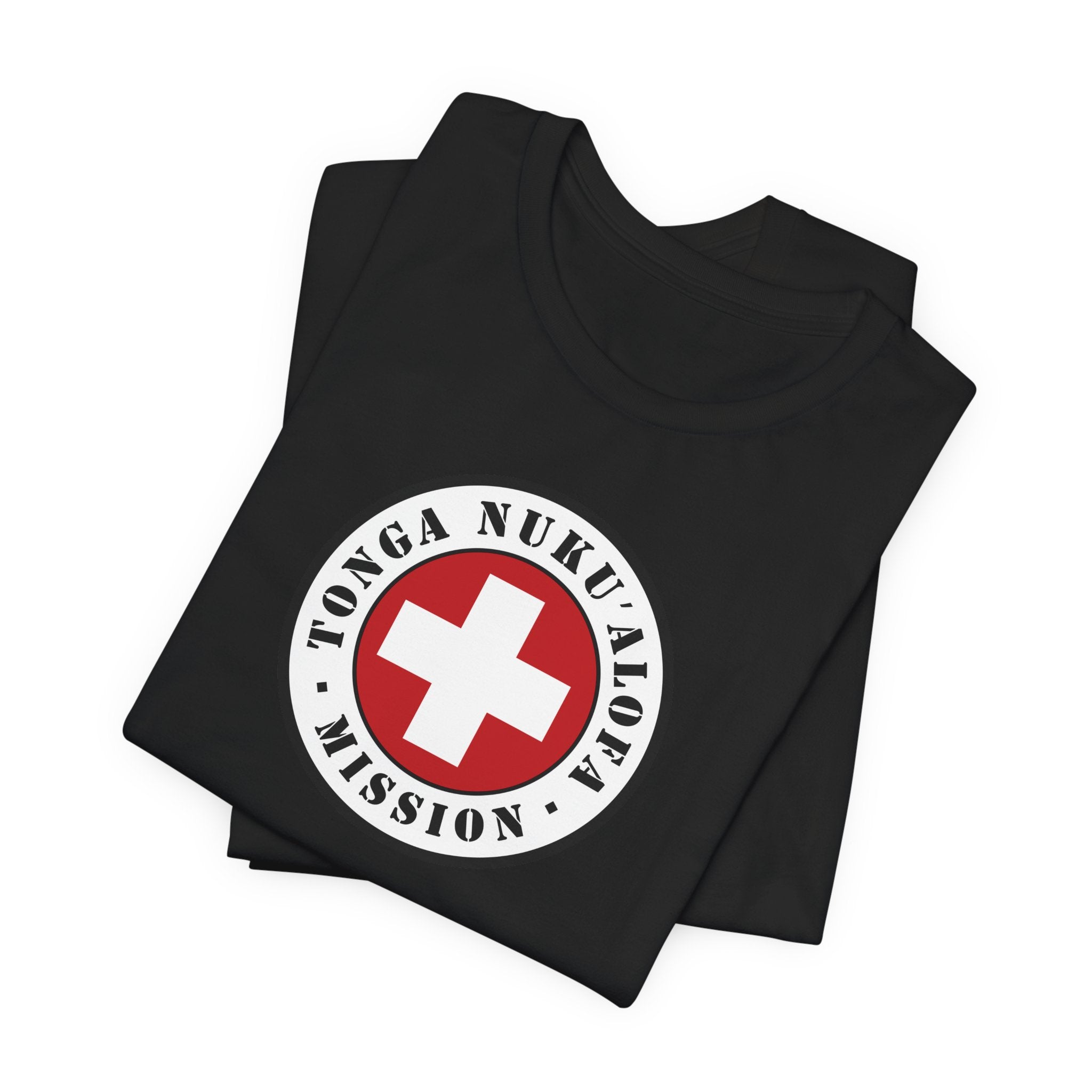 Tonga Nukualofa Mission Flag Logo (White Border) T-shirt - Mission Wishlist - LDS Missionary Gift Store