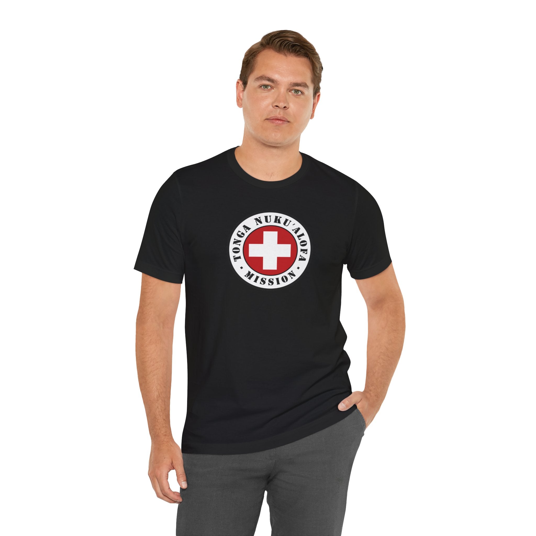 Tonga Nukualofa Mission Flag Logo (White Border) T-shirt - Mission Wishlist - LDS Missionary Gift Store