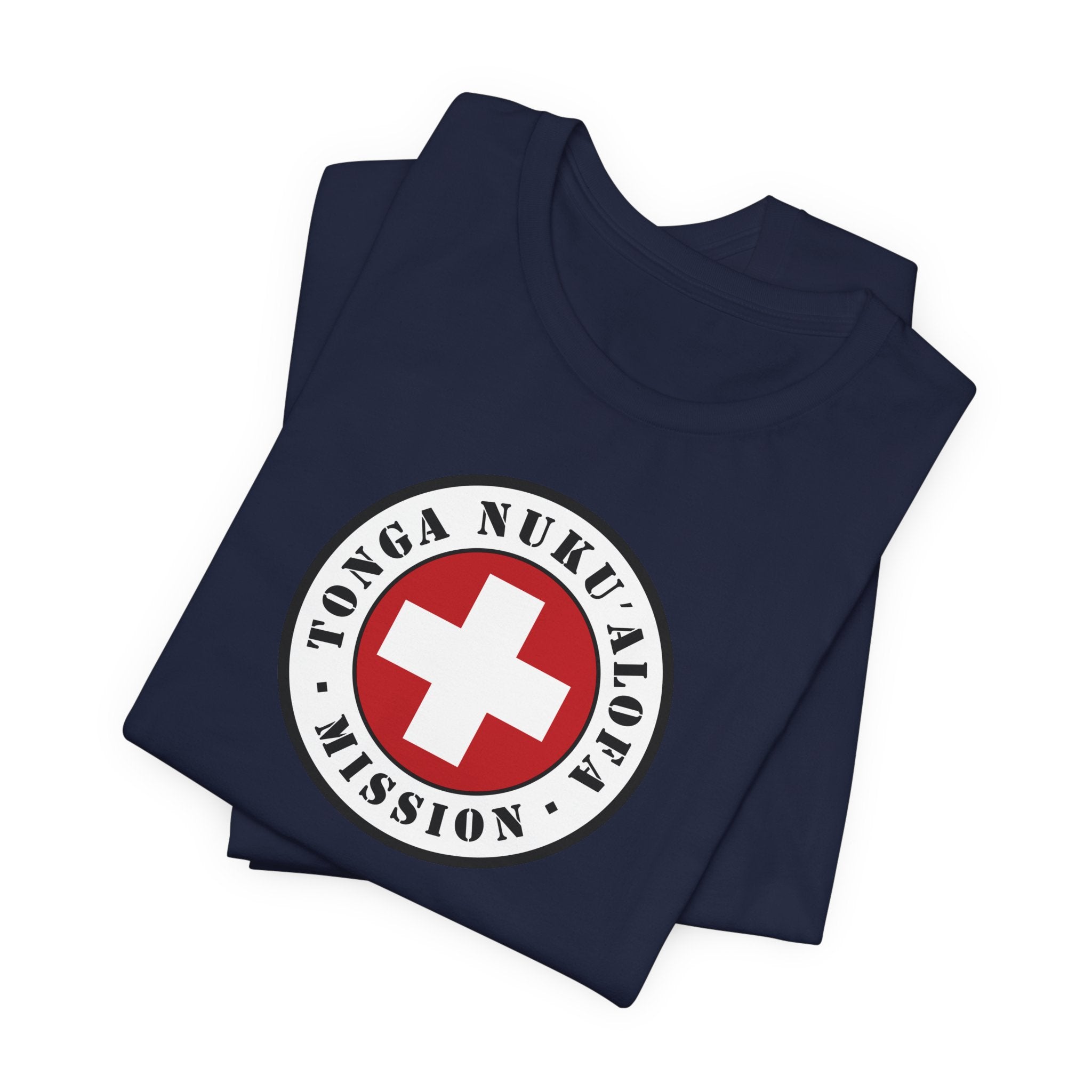 Tonga Nukualofa Mission Flag Logo (White Border) T-shirt - Mission Wishlist - LDS Missionary Gift Store
