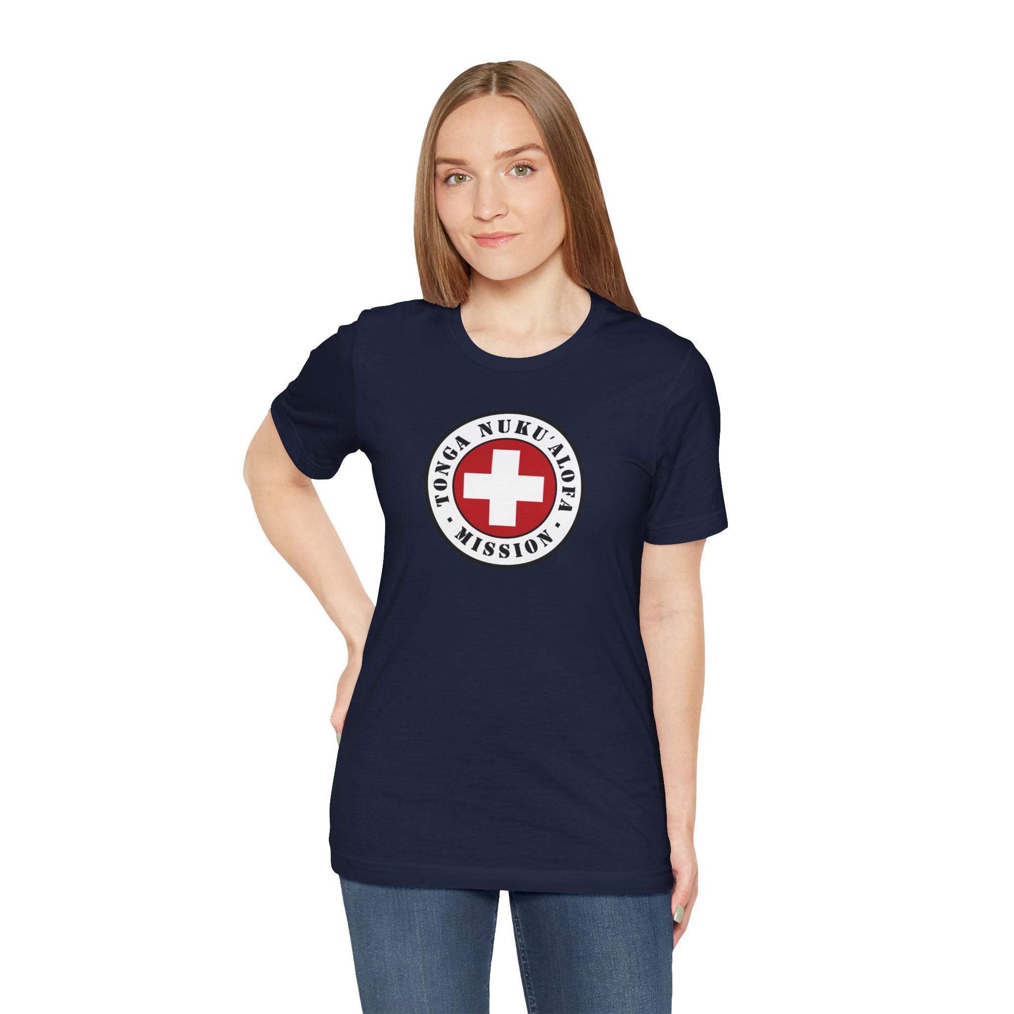 Tonga Nukualofa Mission Flag Logo (White Border) T-shirt - Mission Wishlist - LDS Missionary Gift Store