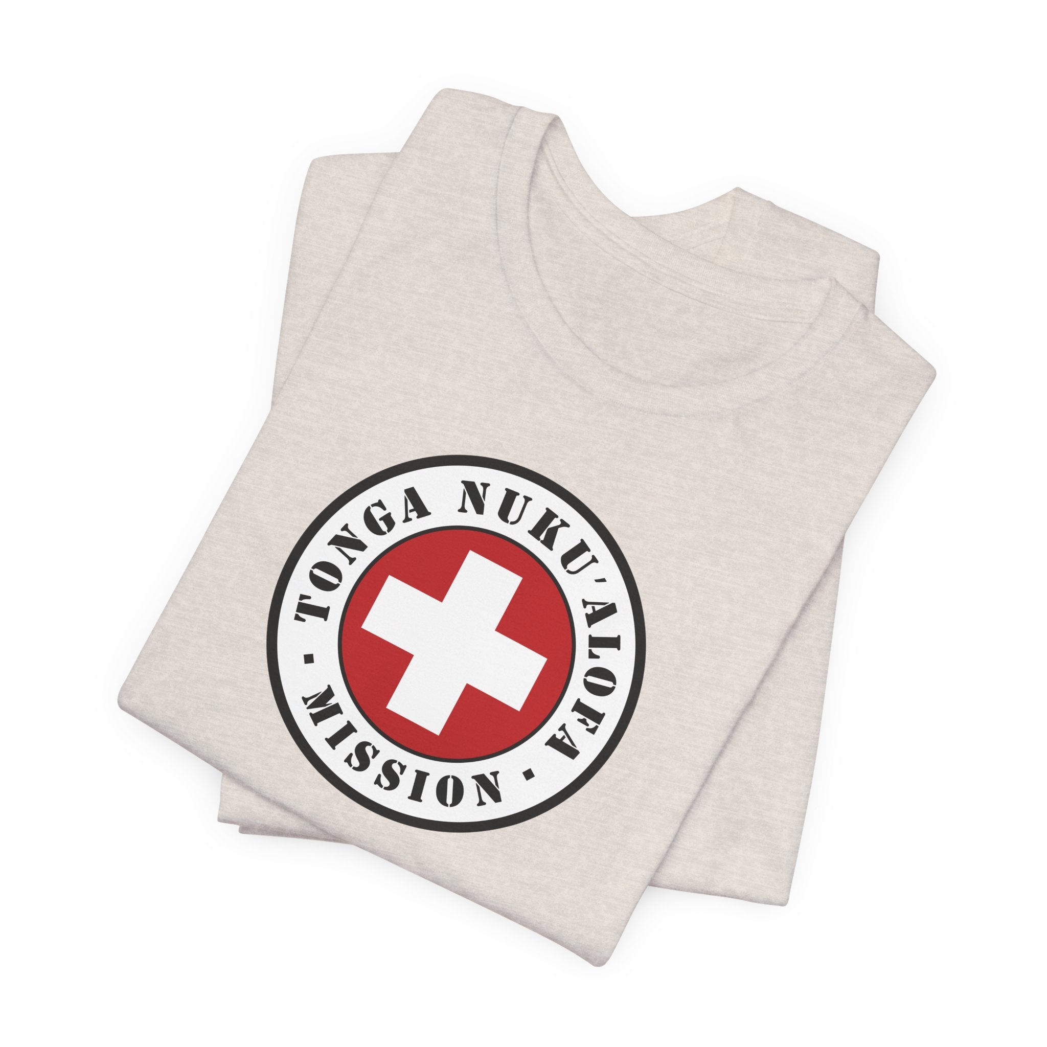 Tonga Nukualofa Mission Flag Logo (White Border) T-shirt - Mission Wishlist - LDS Missionary Gift Store