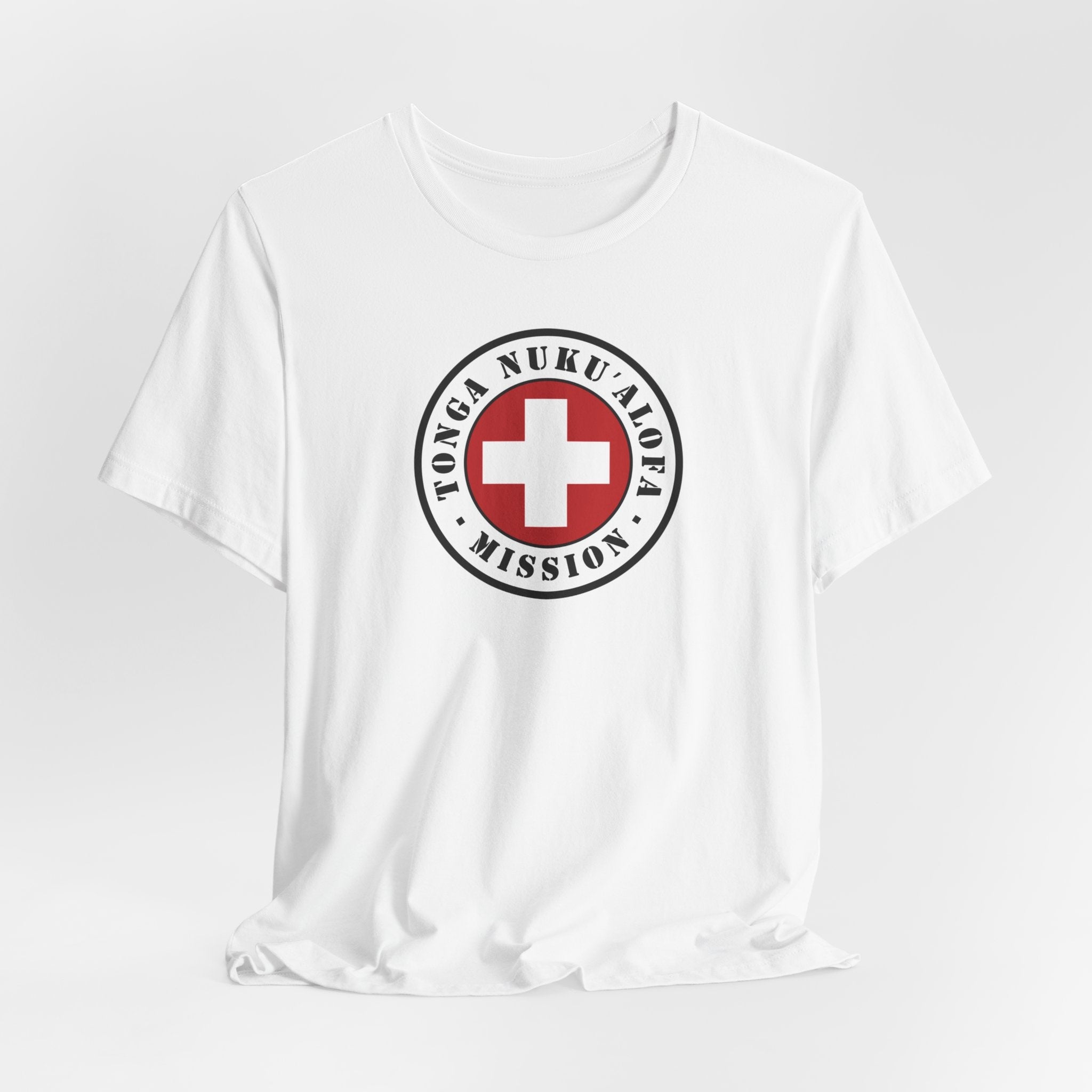 Tonga Nukualofa Mission Flag Logo (White Border) T-shirt - Mission Wishlist - LDS Missionary Gift Store