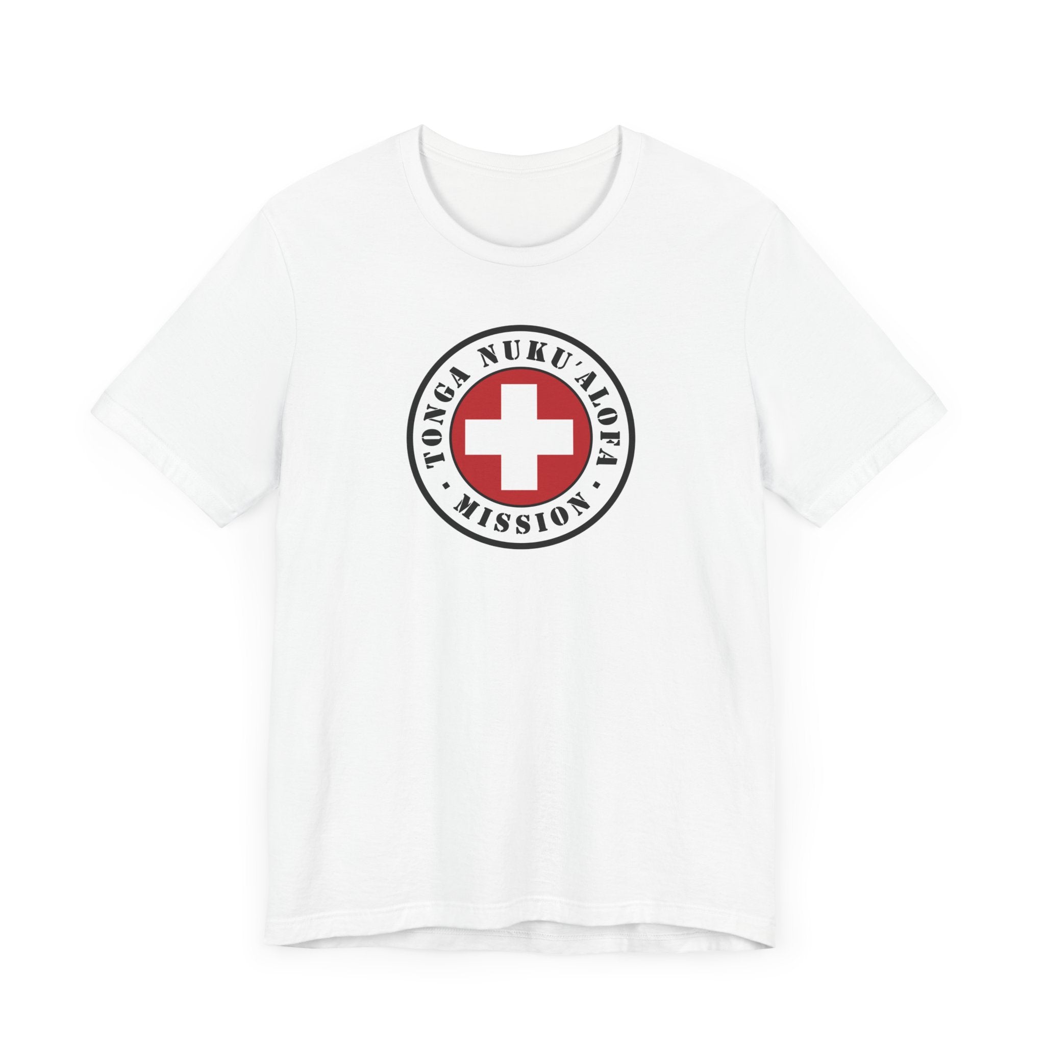 Tonga Nukualofa Mission Flag Logo (White Border) T-shirt - Mission Wishlist - LDS Missionary Gift Store