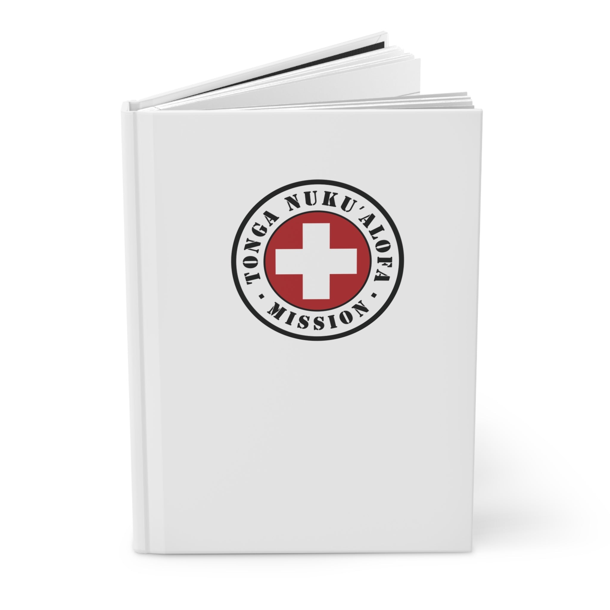 Tonga Nukualofa Mission Logo Design White Hardcover Journal Matte - Latter-Day Saint LDS Missionary Gift - Book of Mormon