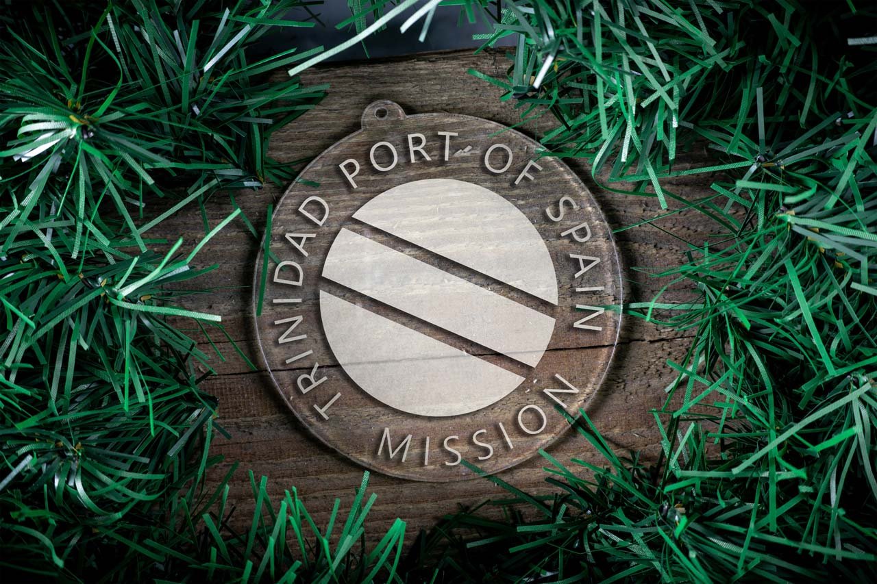 Trinidad Port of Spain Mission Christmas Ornament - Latter-Day Saint LDS Missionary Gift - Book of Mormon