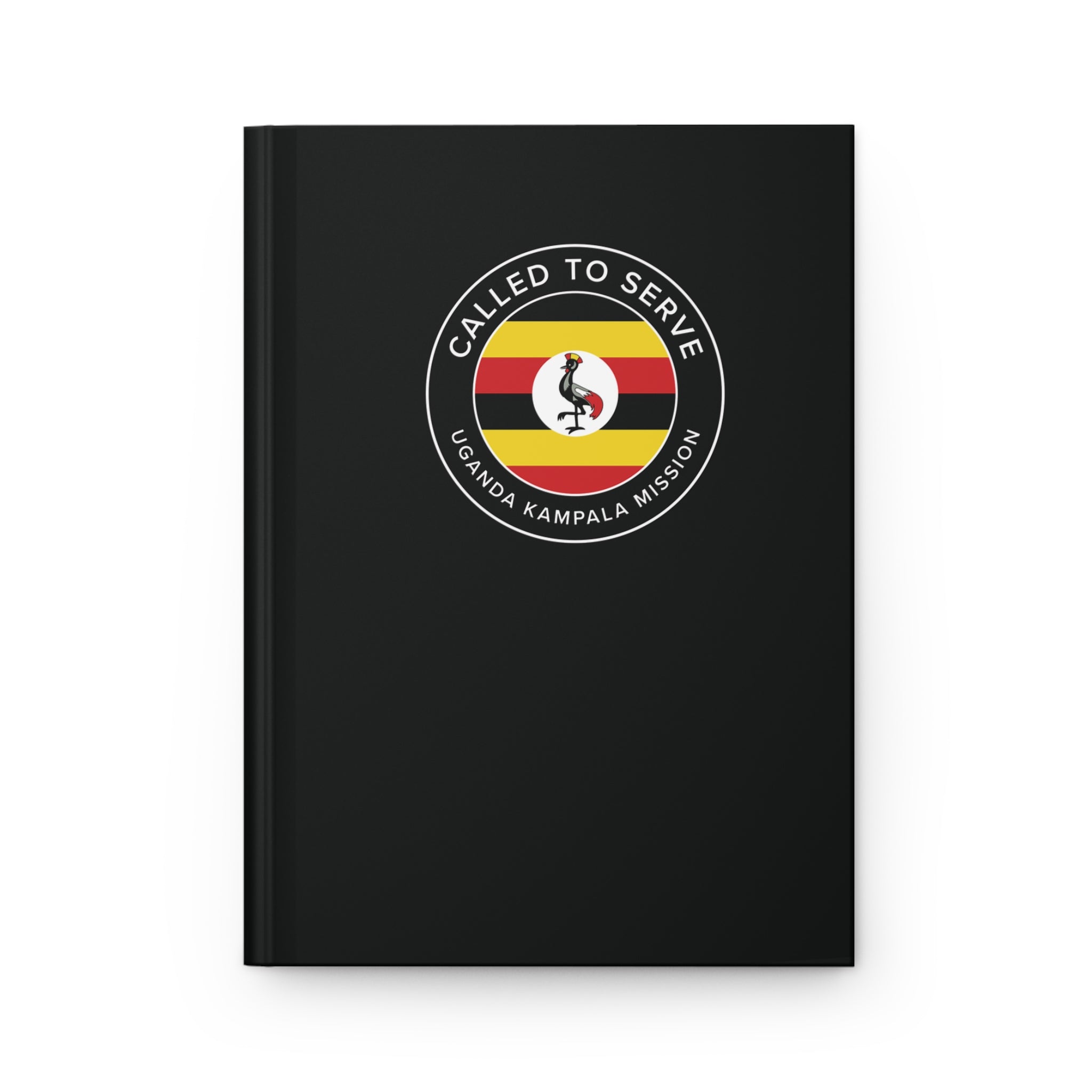 Uganda Kampala Mission Circle Flag Called to Serve Black Hardcover Journal Matte - Mission Wishlist - LDS Missionary Gift Store