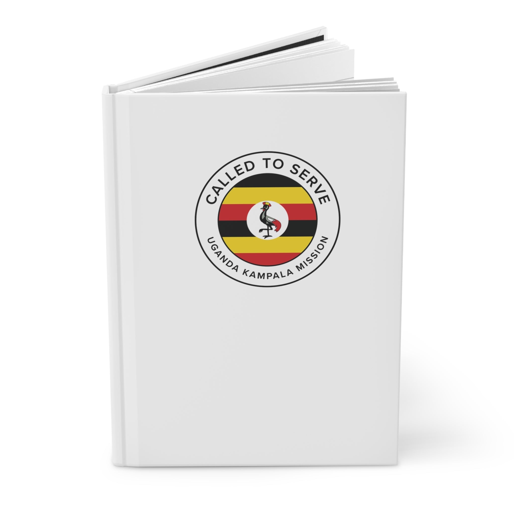 Uganda Kampala Mission Circle Flag Called to Serve White Hardcover Journal Matte - Mission Wishlist - LDS Missionary Gift Store