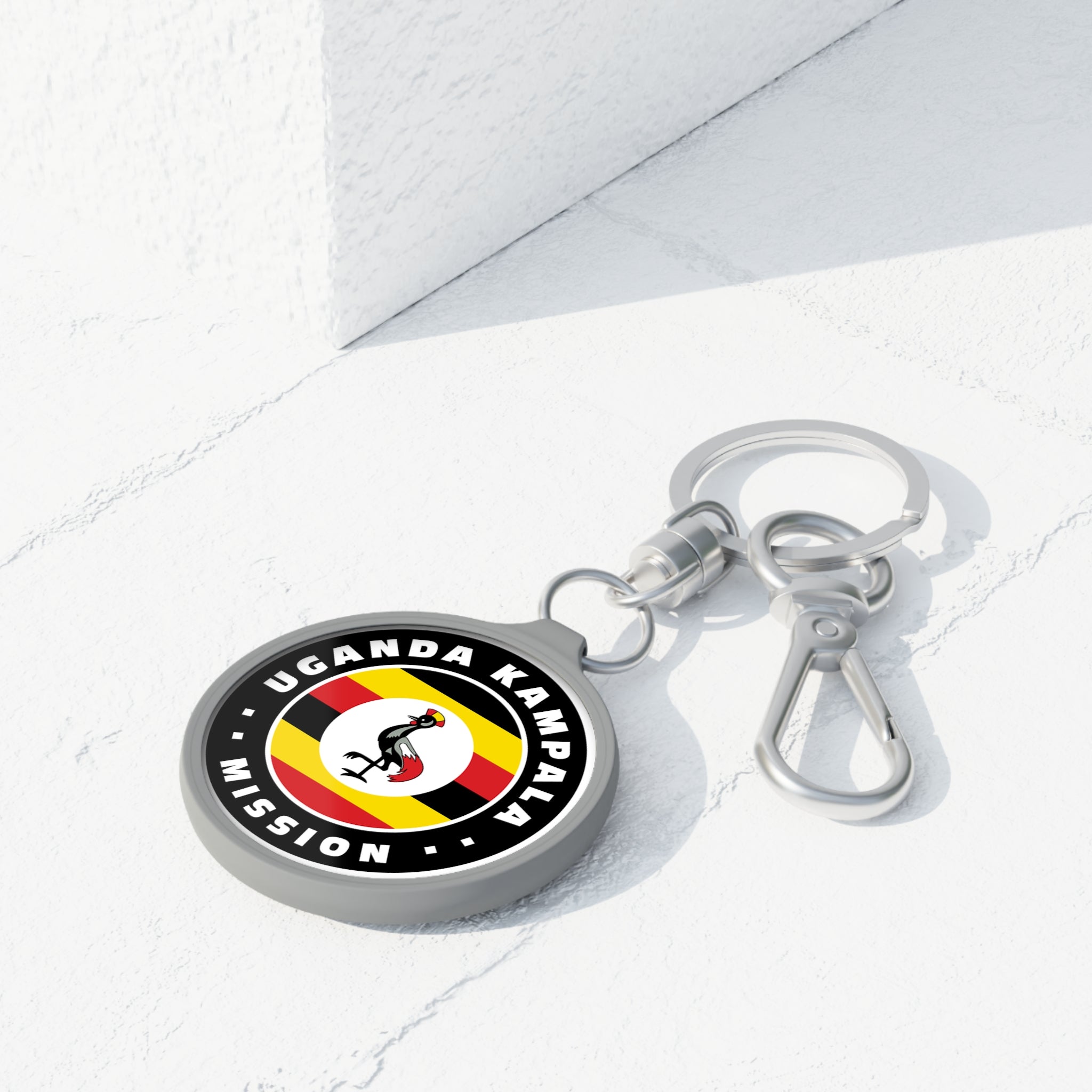 Uganda Kampala Mission Circle Flag Key Tag - Mission Wishlist - LDS Missionary Gift Store