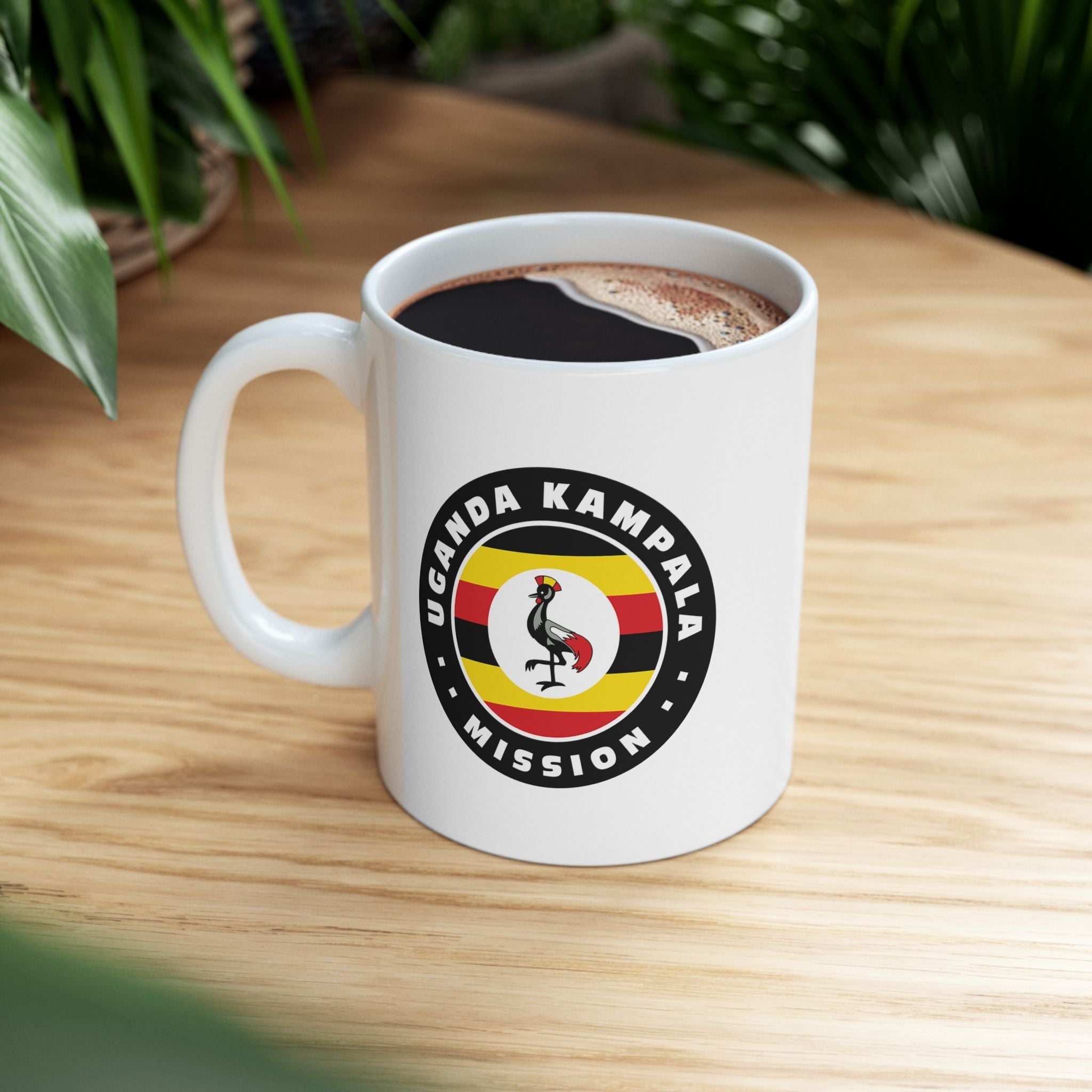 Uganda Kampala Mission Circular Flag White Ceramic Mug - Mission Wishlist - LDS Missionary Gift Store