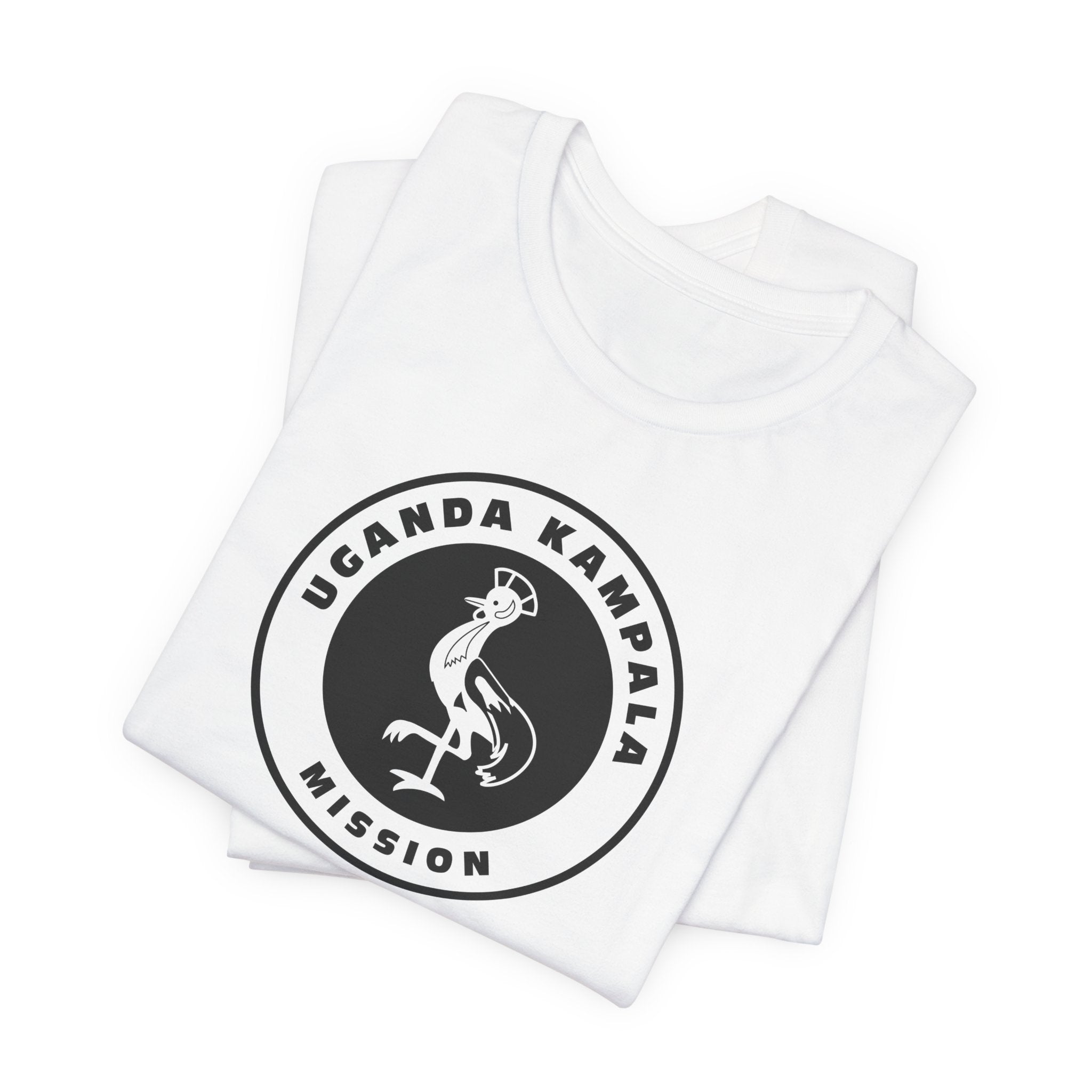 Uganda Kampala Mission Circular Monochrome Logo T-Shirt - Mission Wishlist - LDS Missionary Gift Store